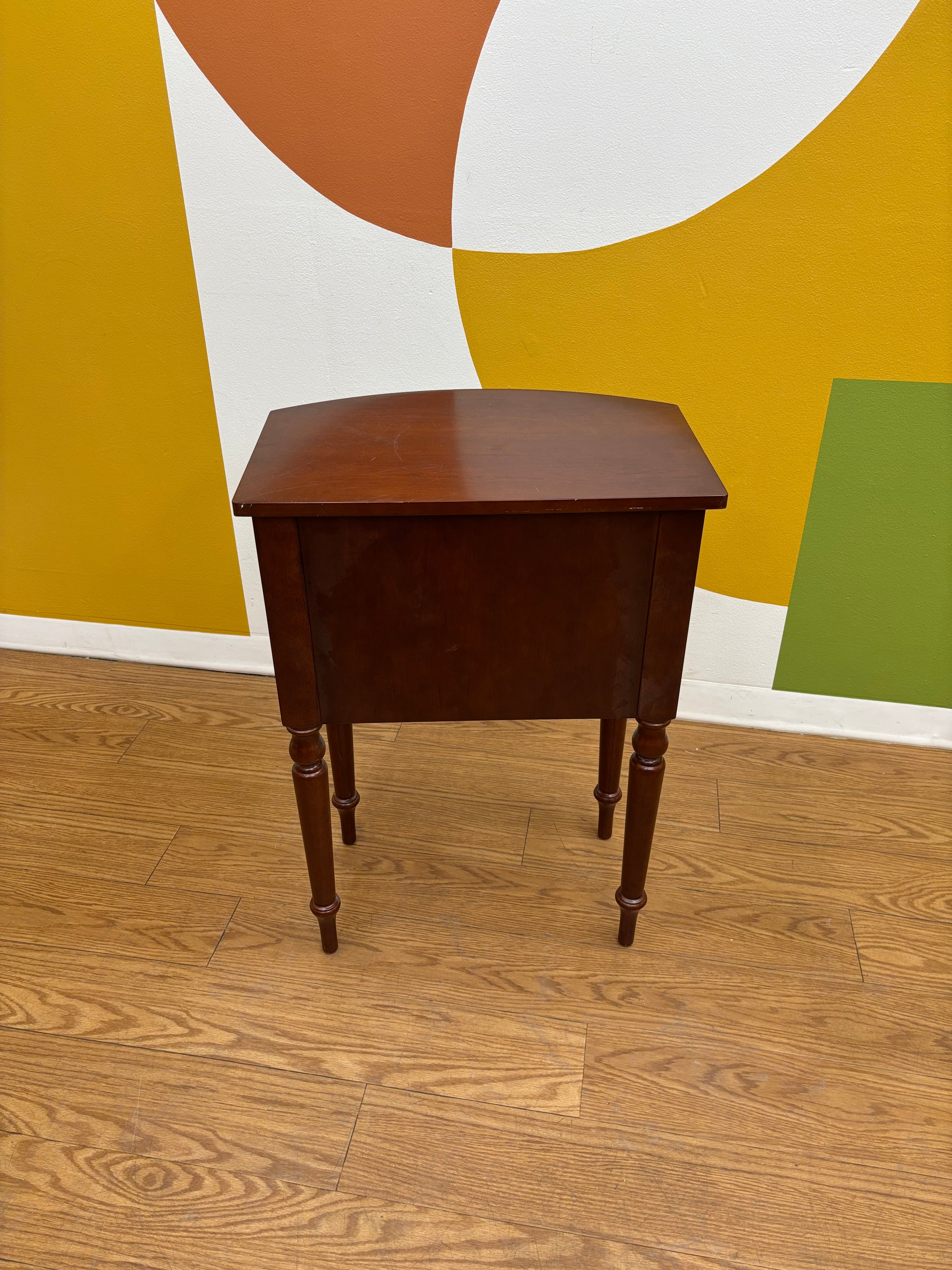 Wood Side Table with Drawers