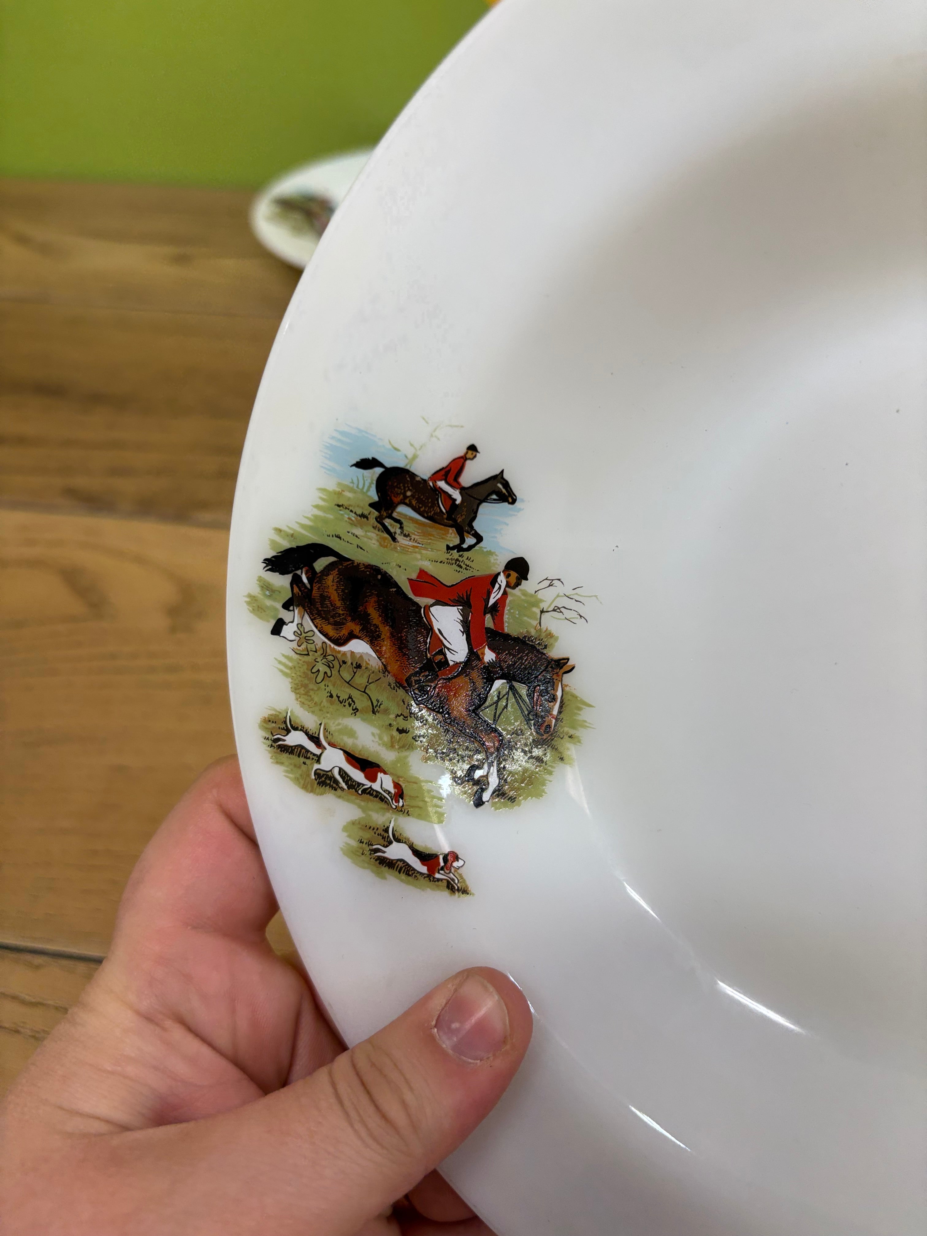 Set of 4 J&J Hunting Scene Bowls