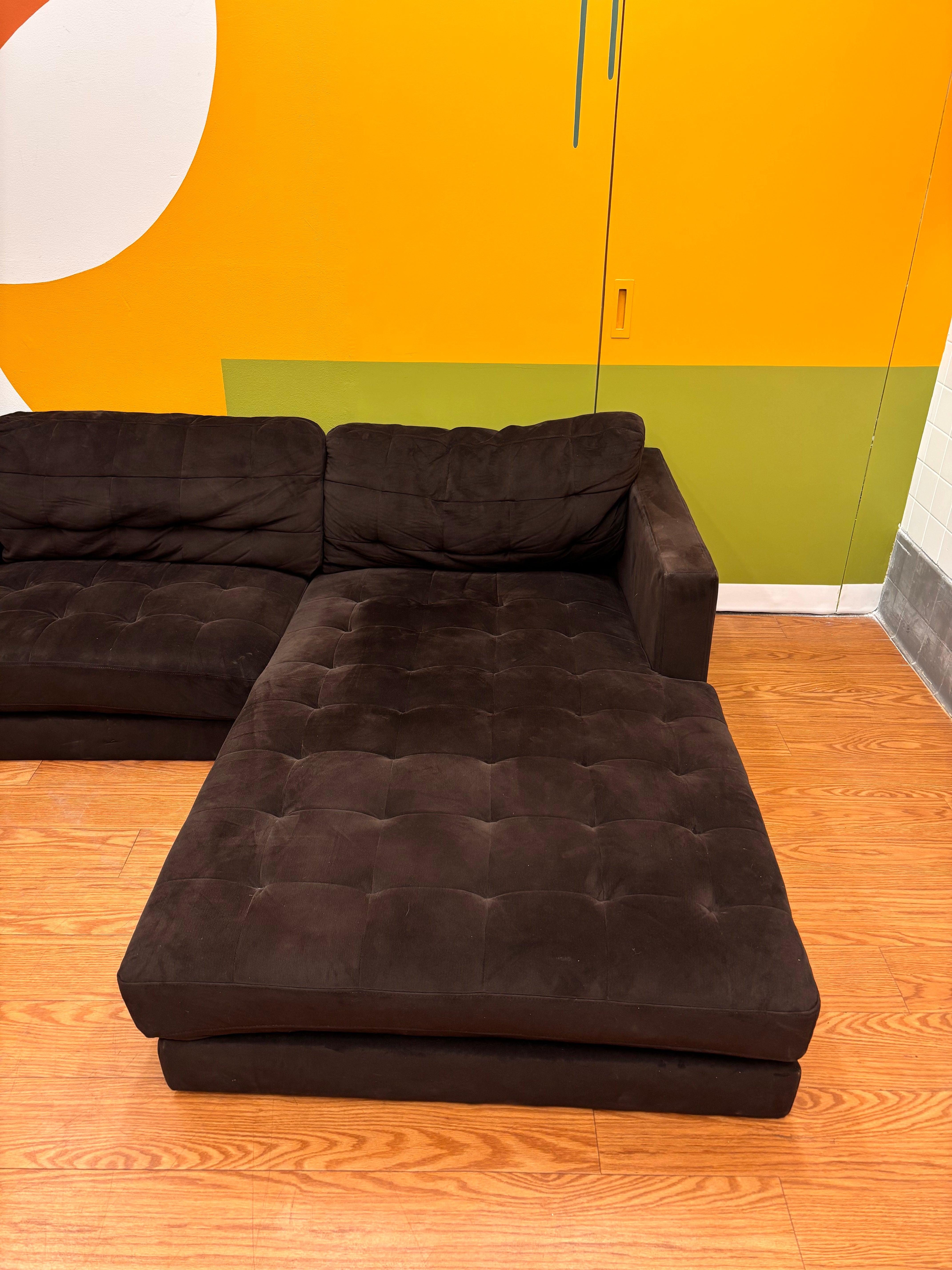 Black Fabric Sectional