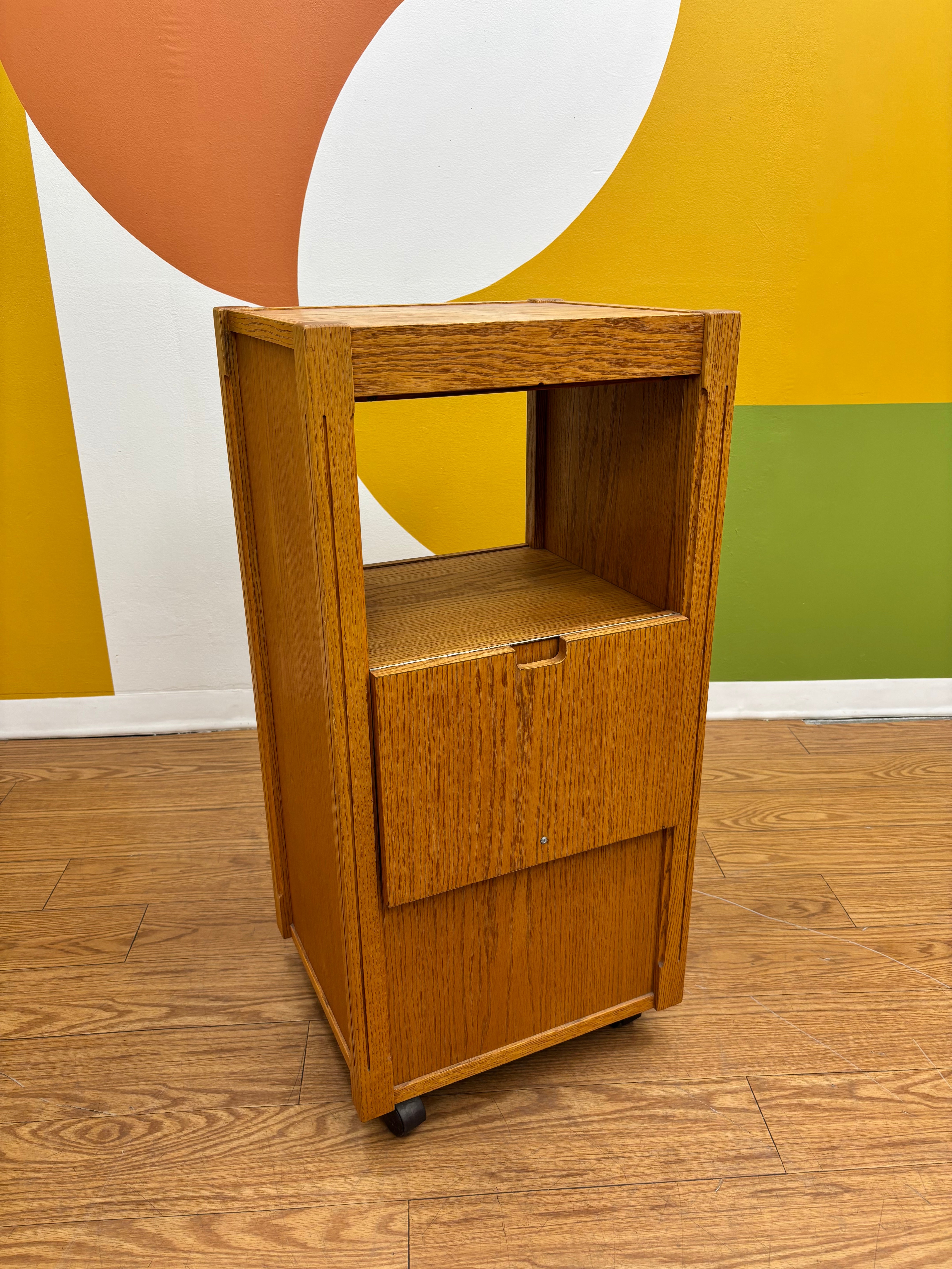Rolling Wood Cabinet