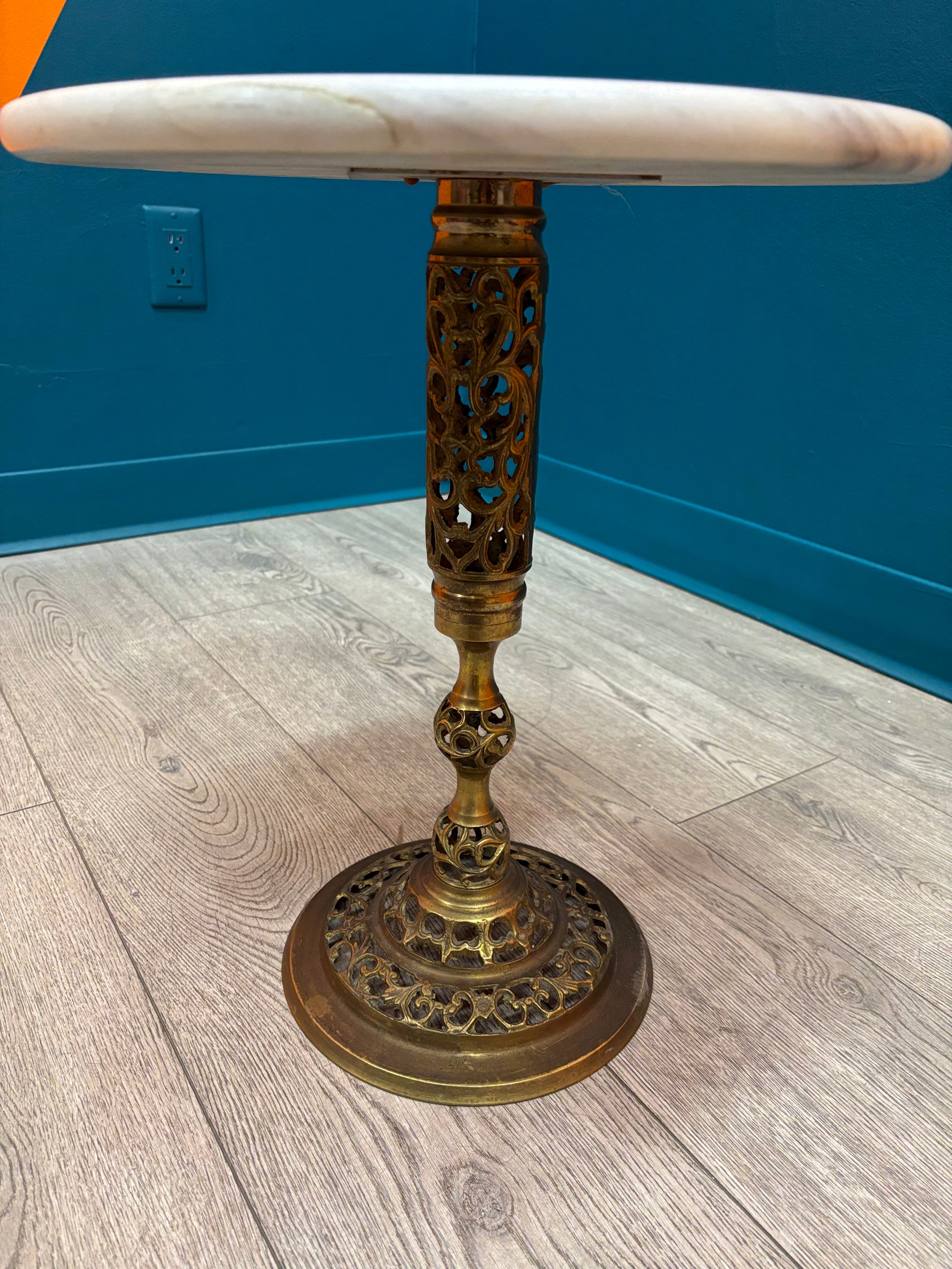 Brass and Marble Side Table #2