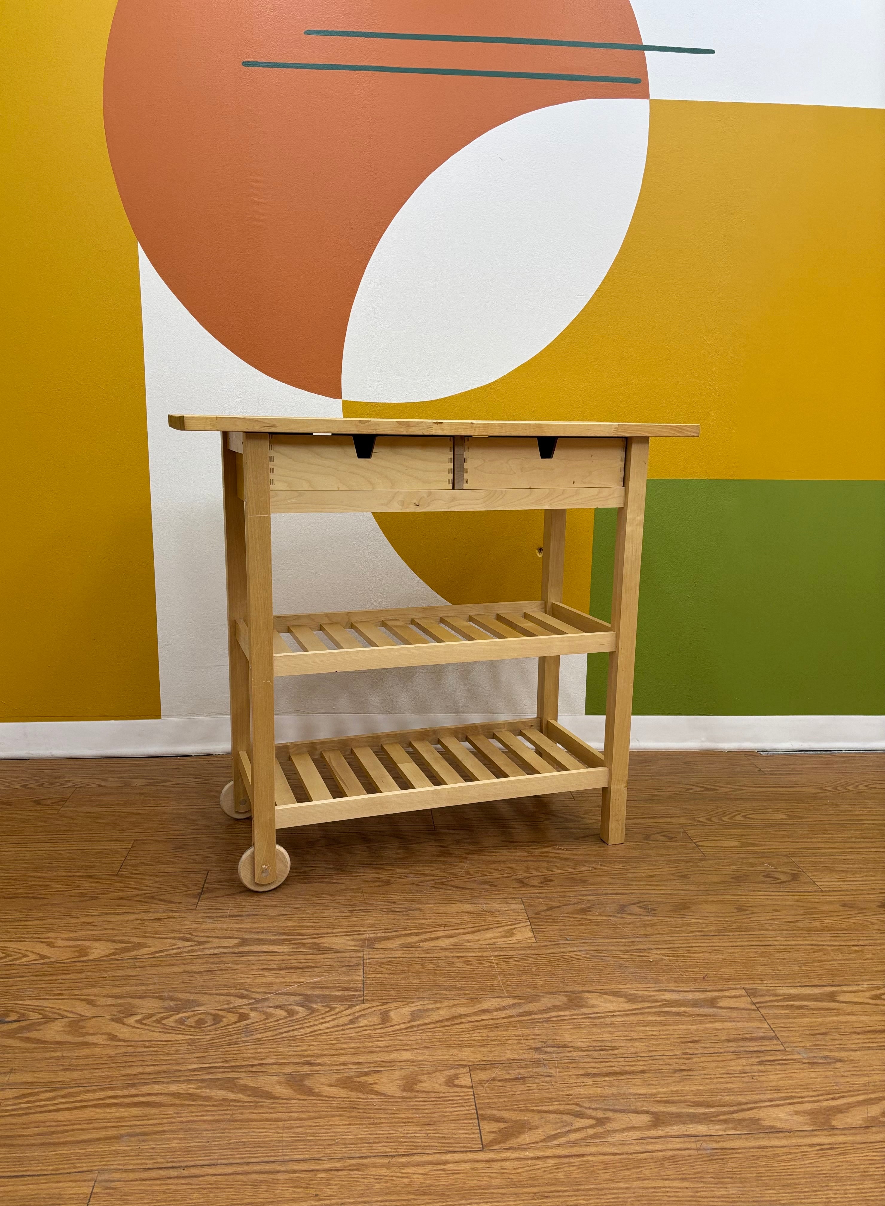 Wood Kitchen Cart