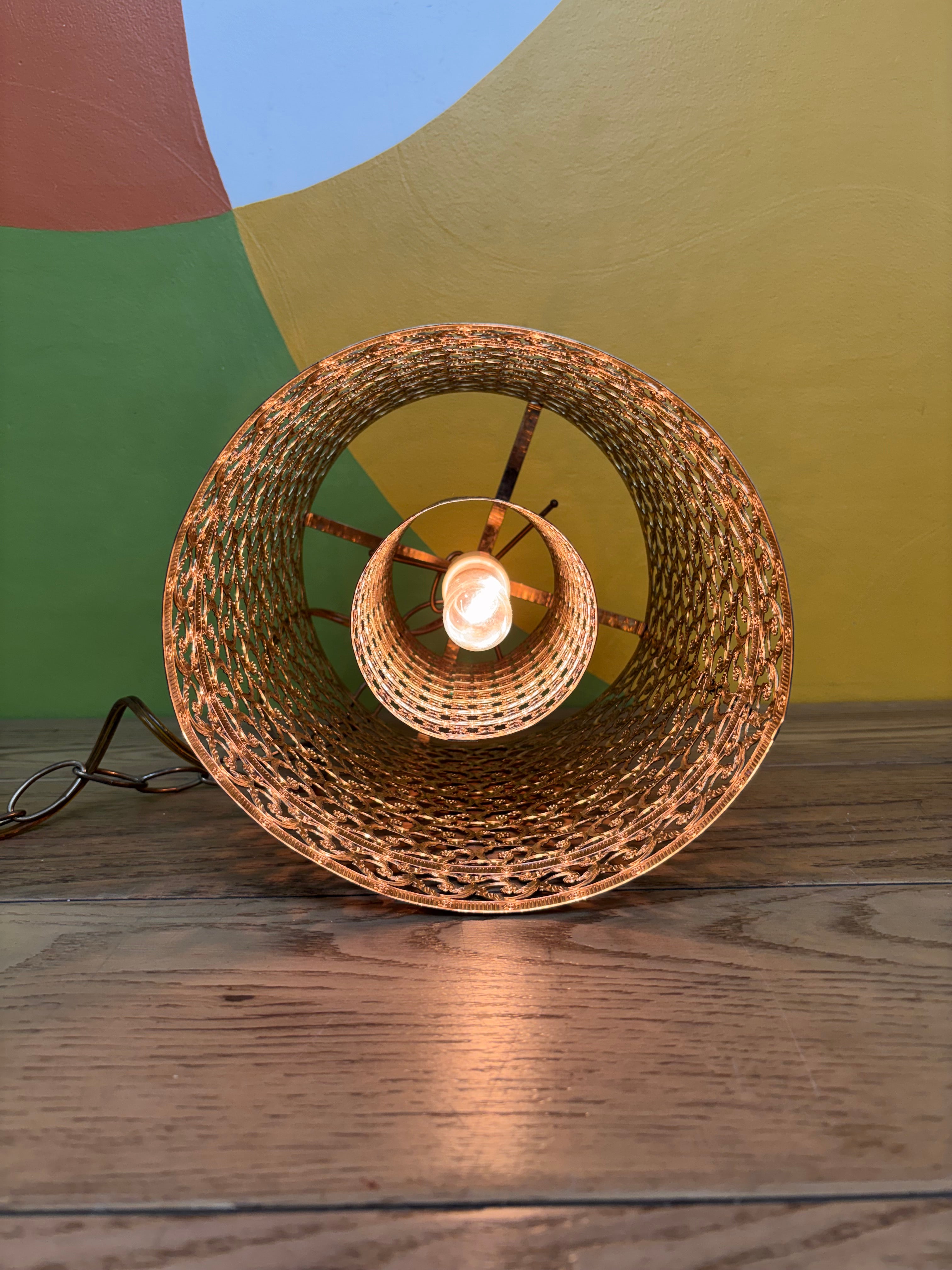 Gold Metal Swag Lamp
