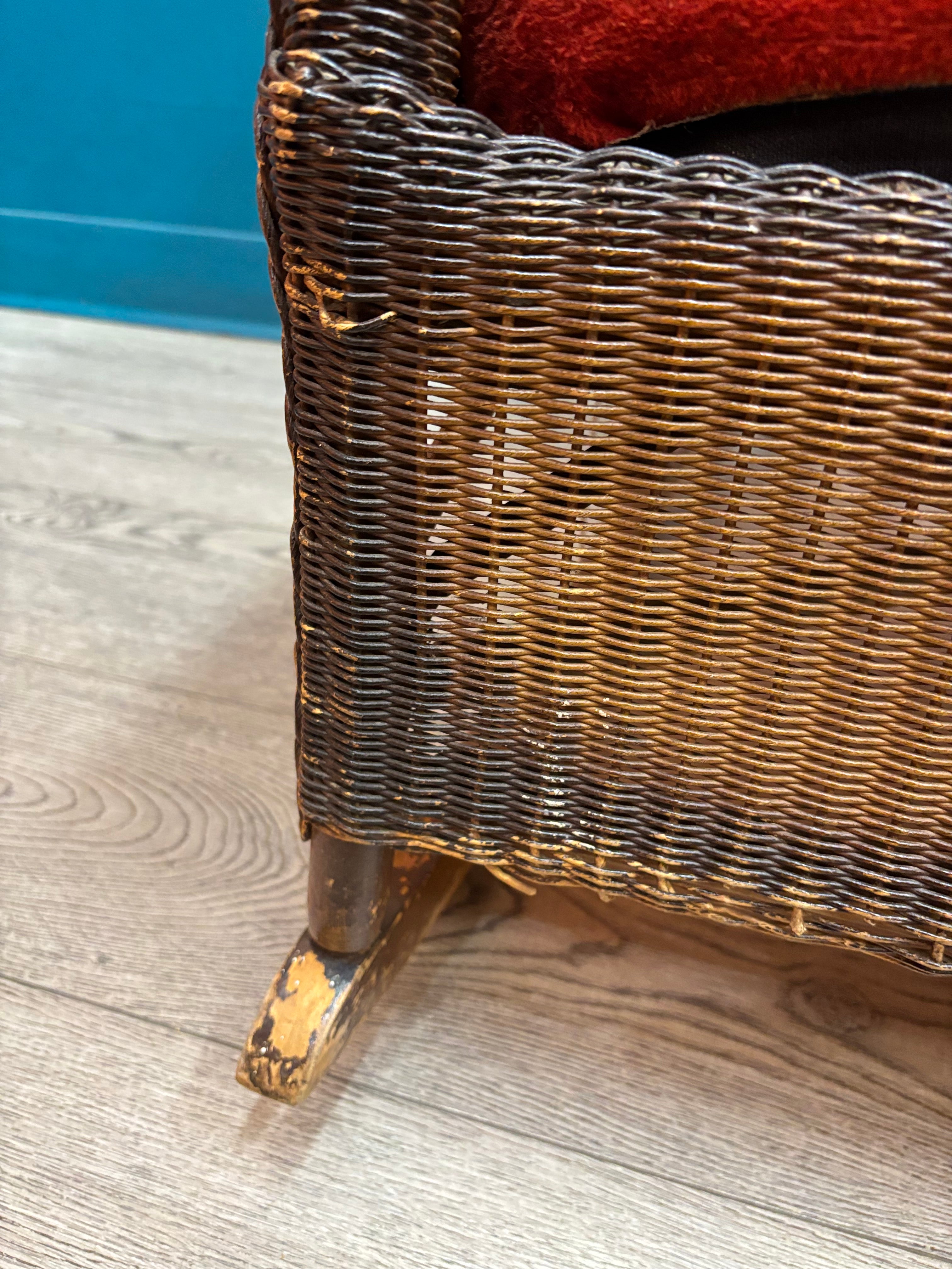 Wicker Rocking Chair with Cushion