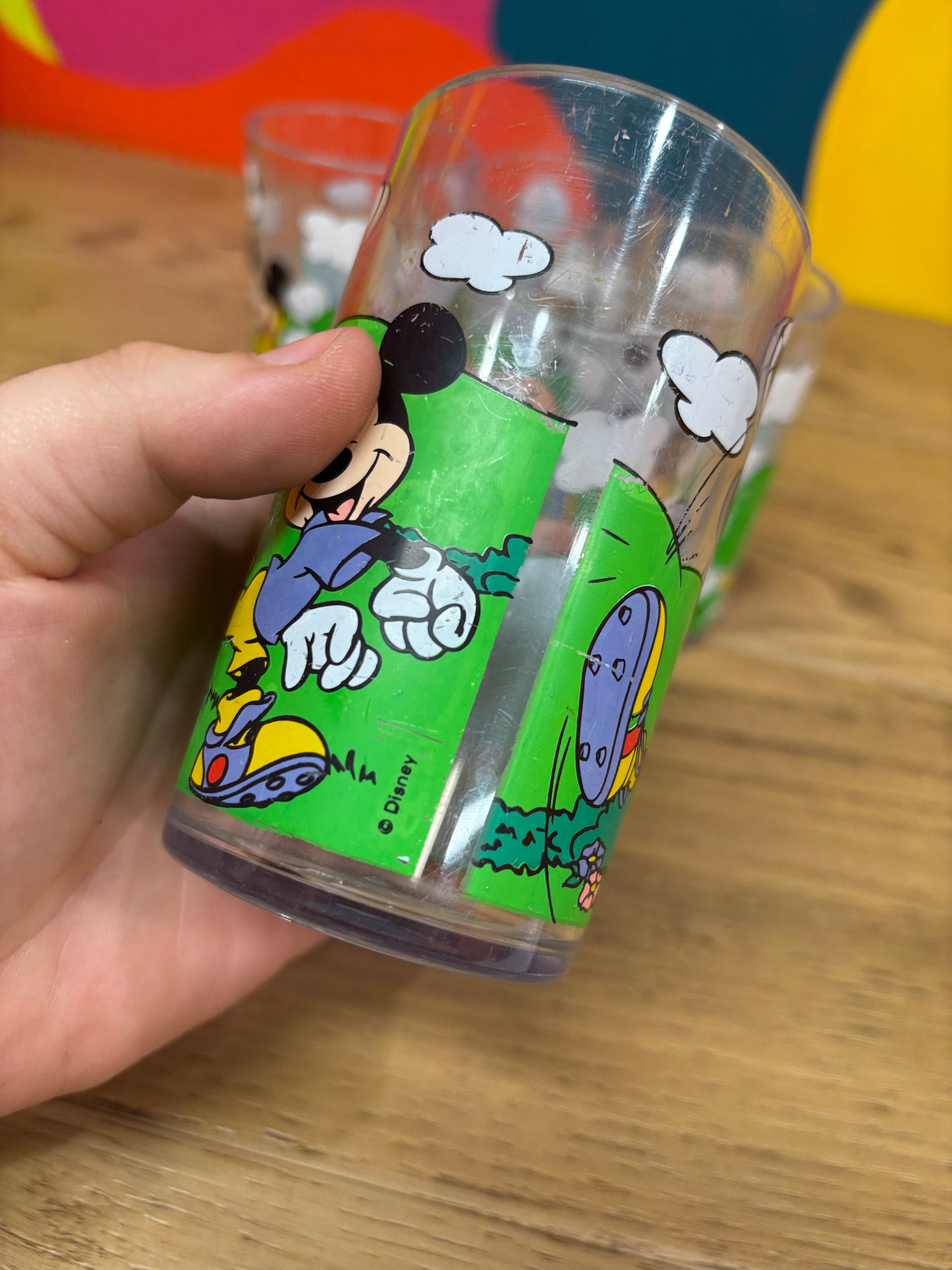 (4) Plastic Mickey Mouse Cups