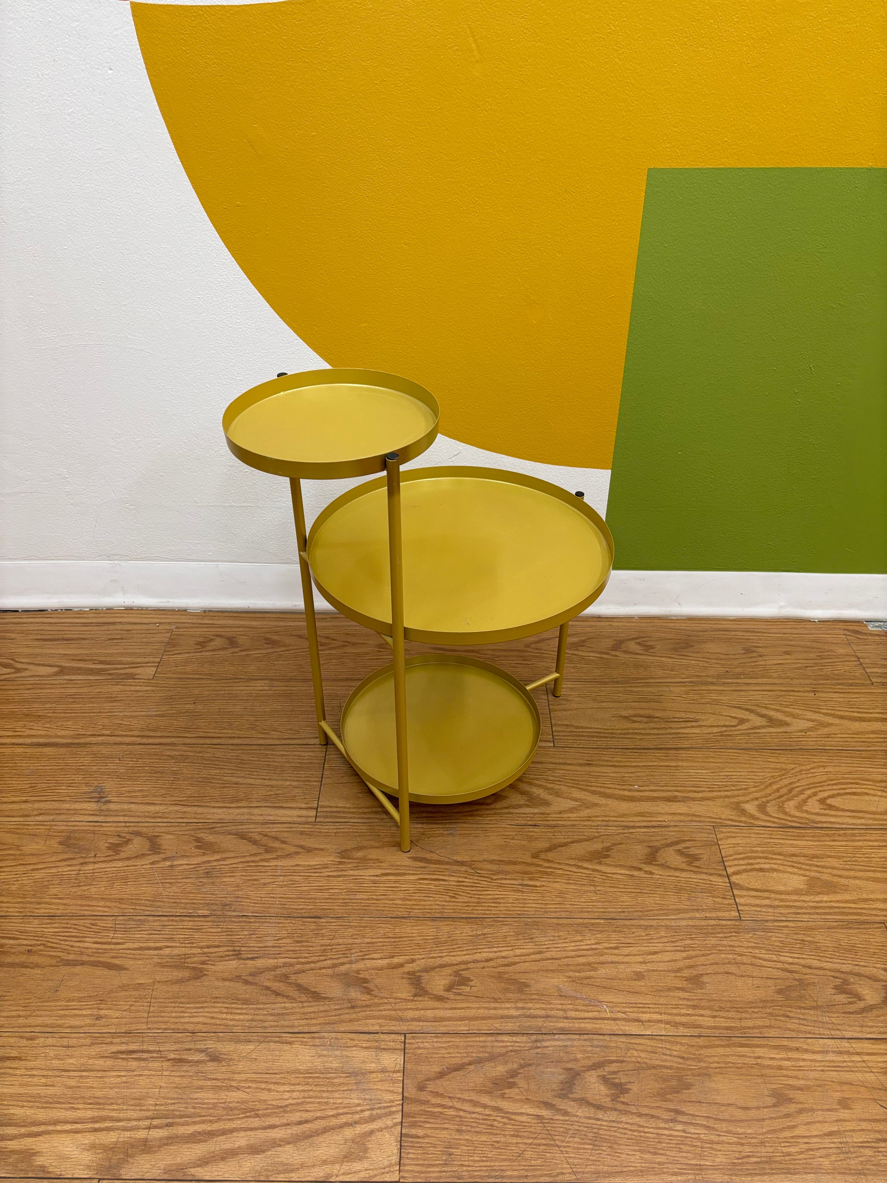 Metal Gold Tiered Plant Stand