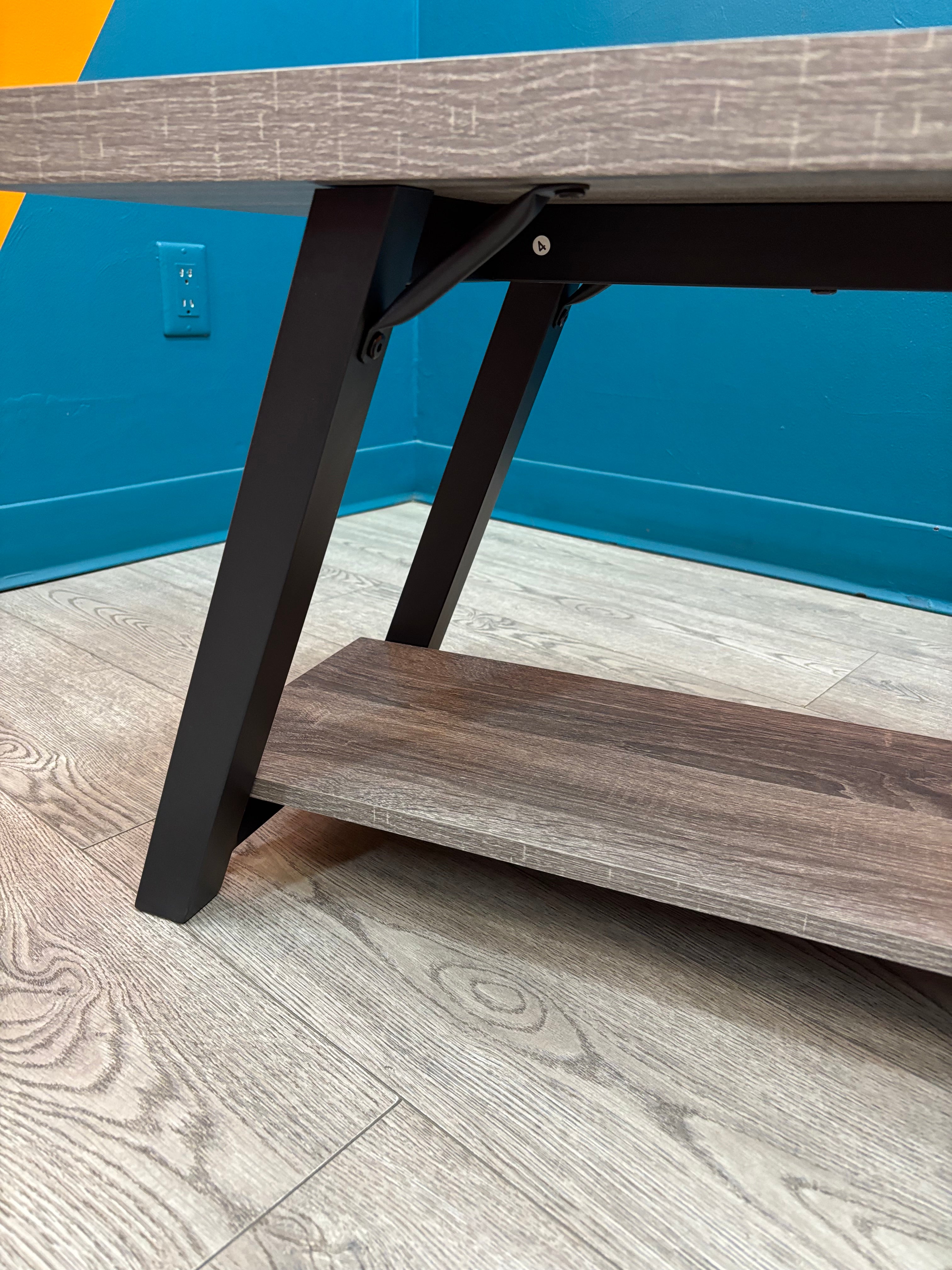 Grey & Black Bench
