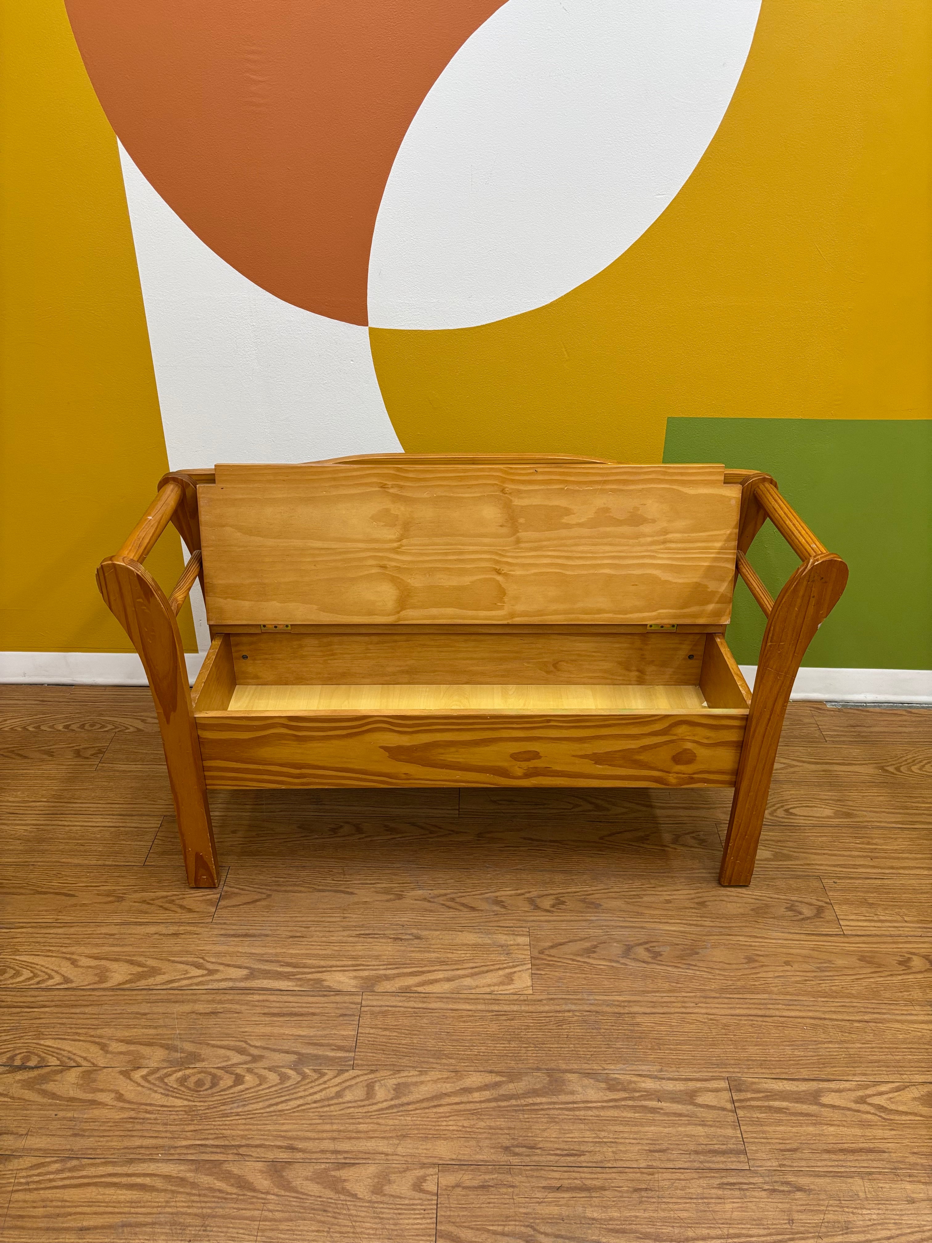 Wood Storage Bench