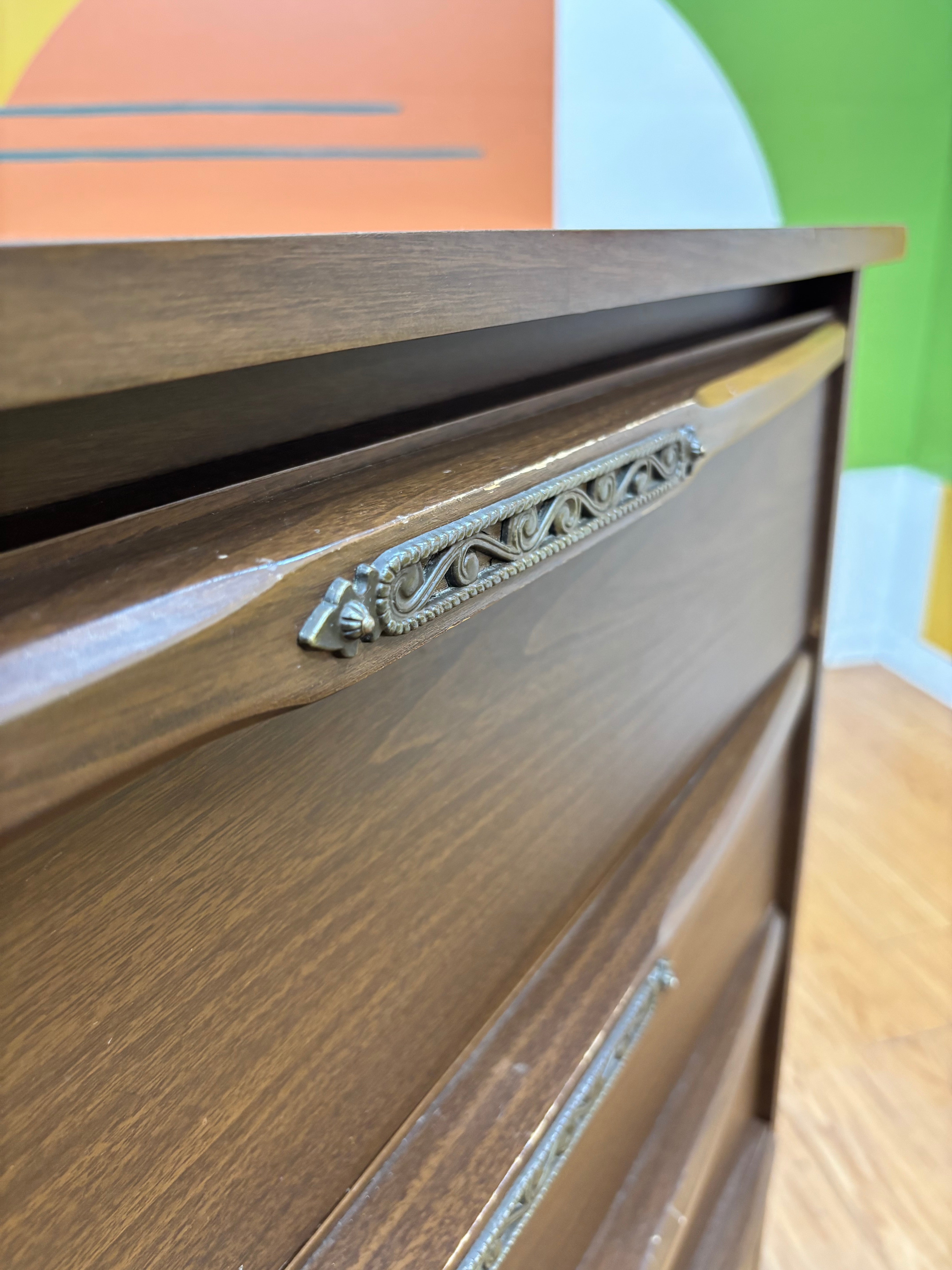 Wood 4-Drawer Dresser