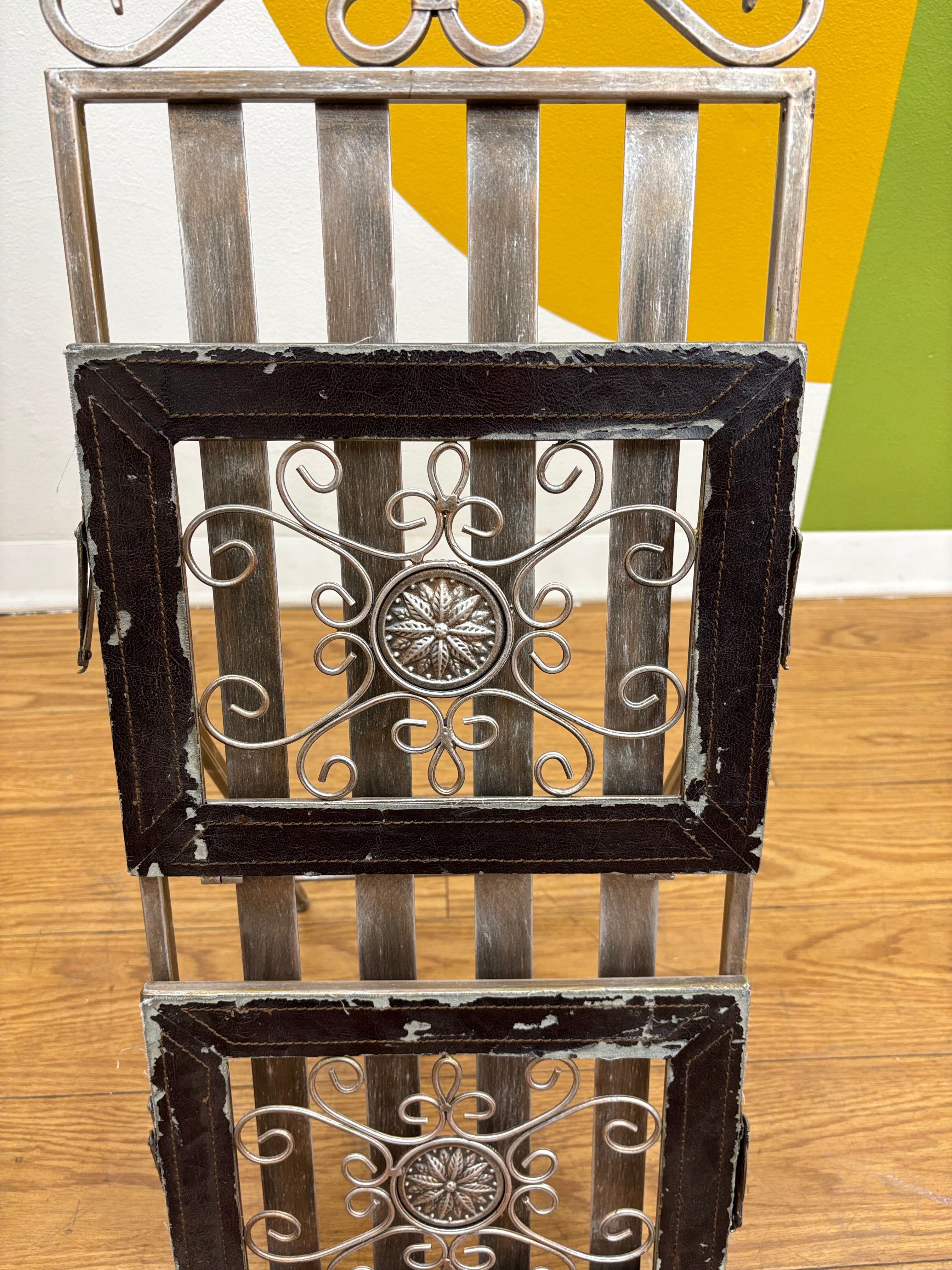 Foldable Metal Magazine Rack
