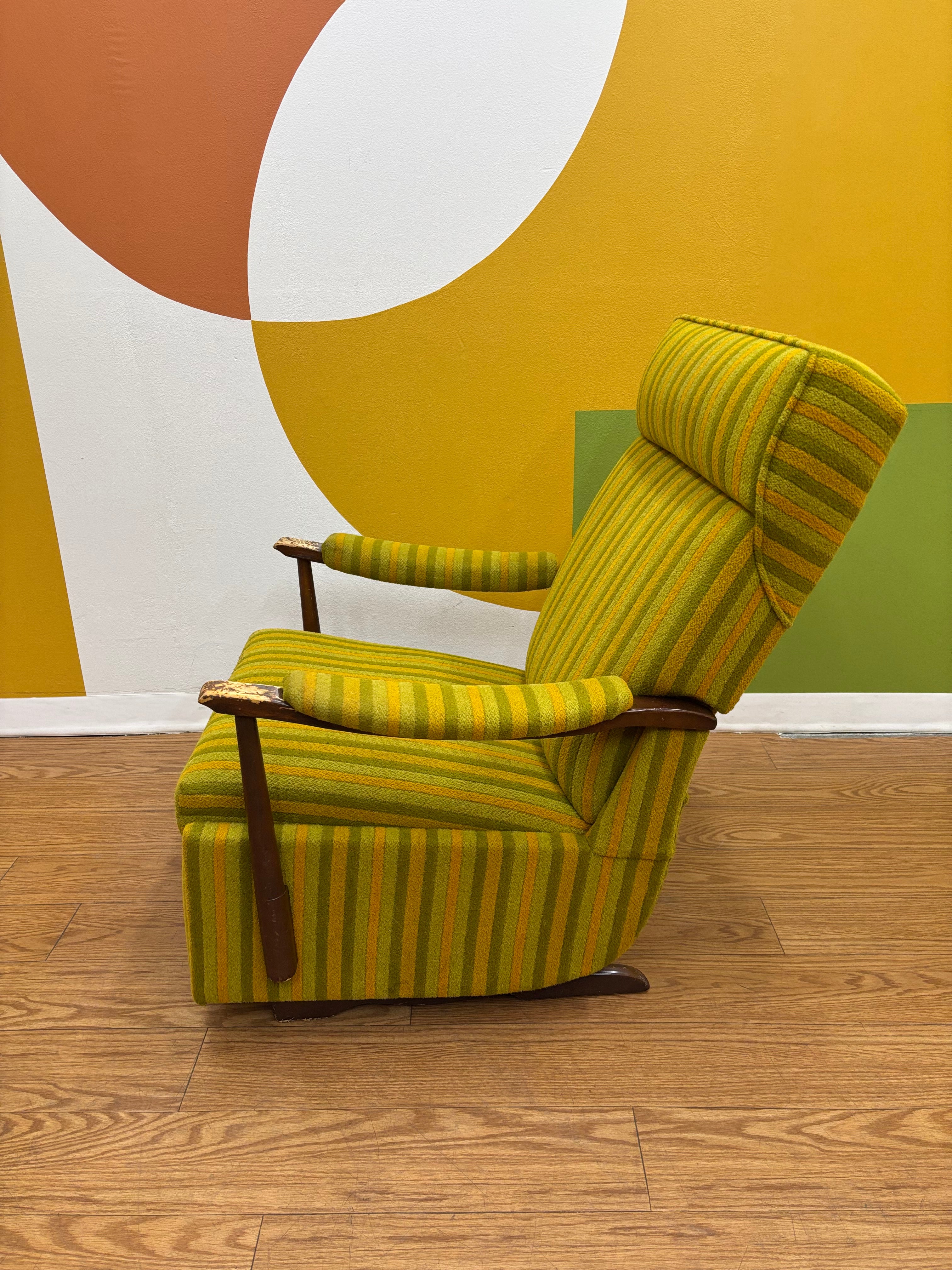Striped Reclining Armchair