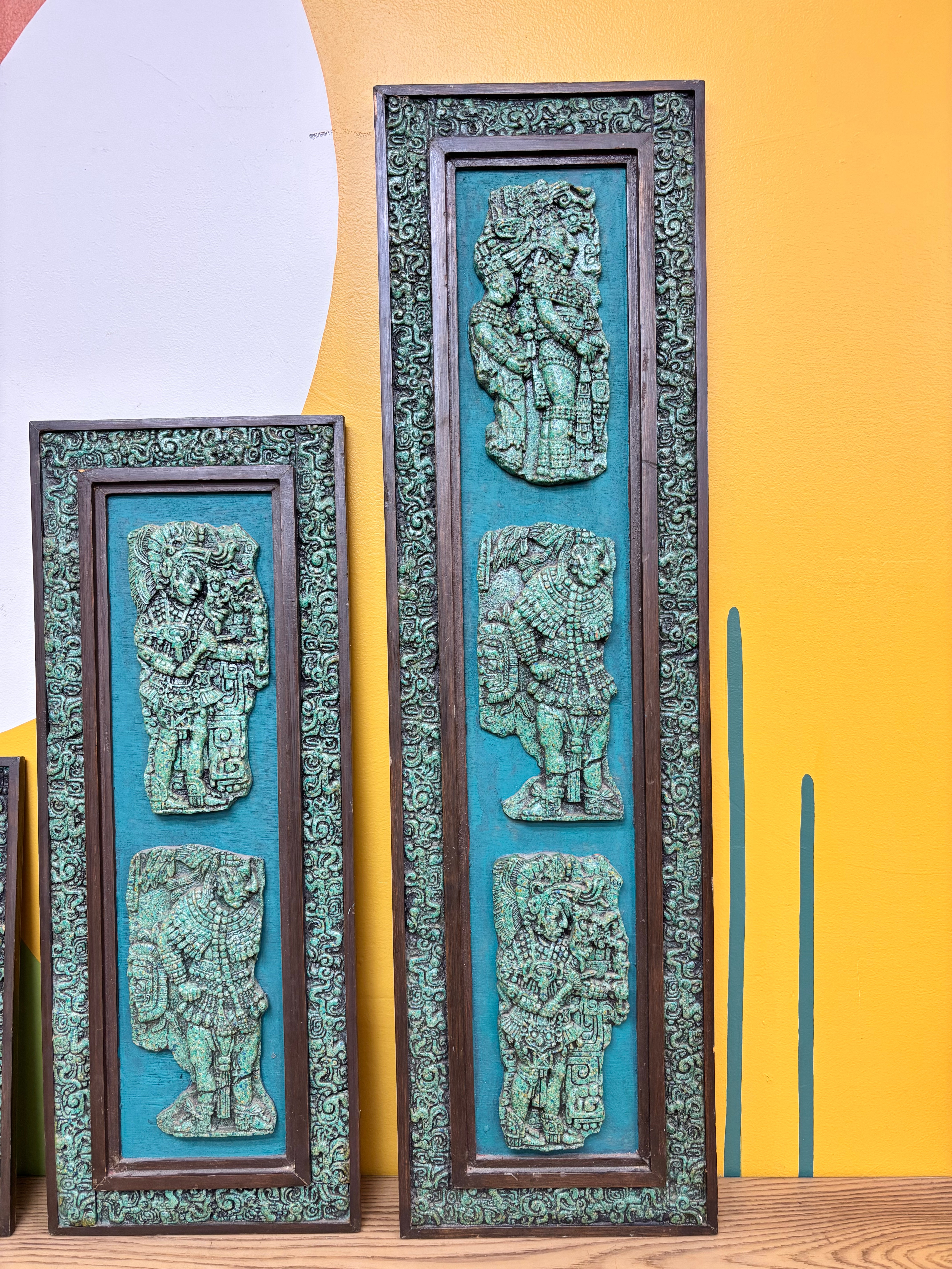 Set of 3 Mayan Style Art
