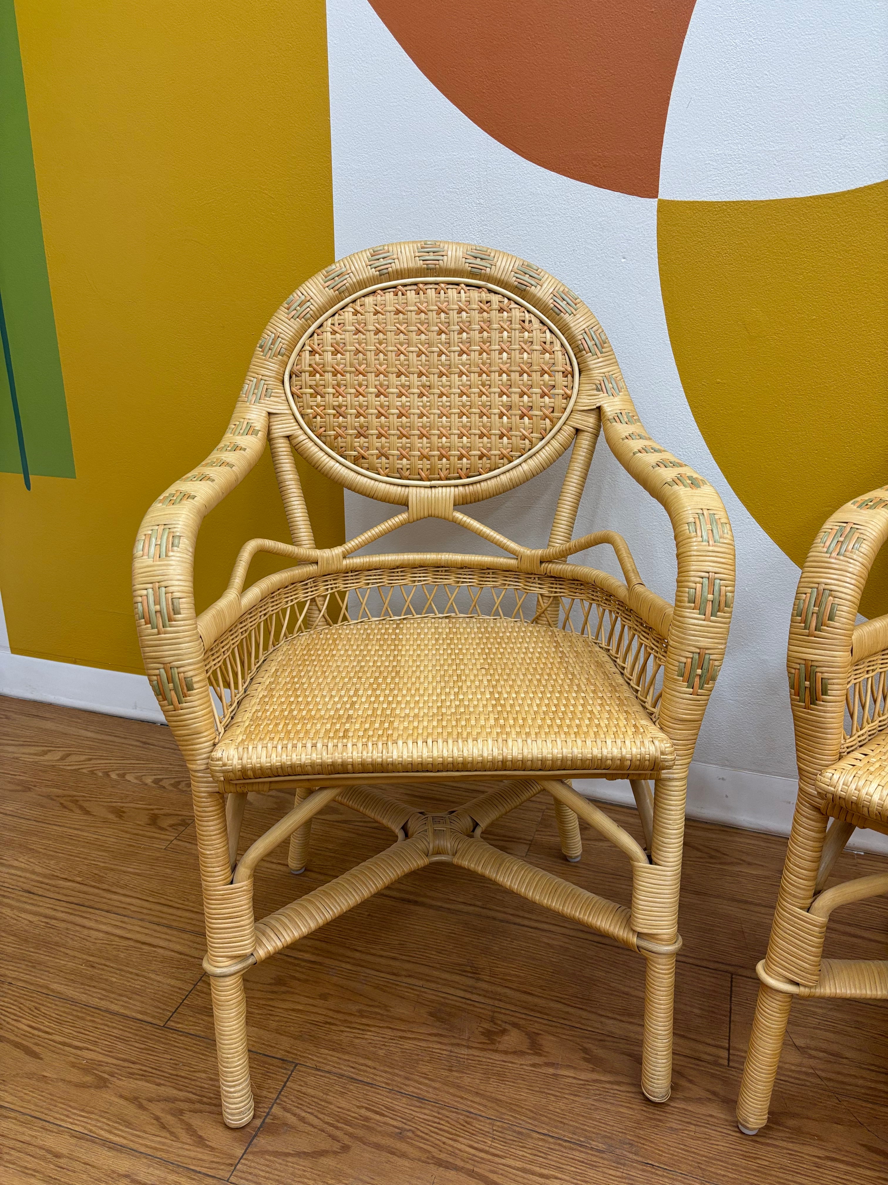 (2) Wicker Armchairs