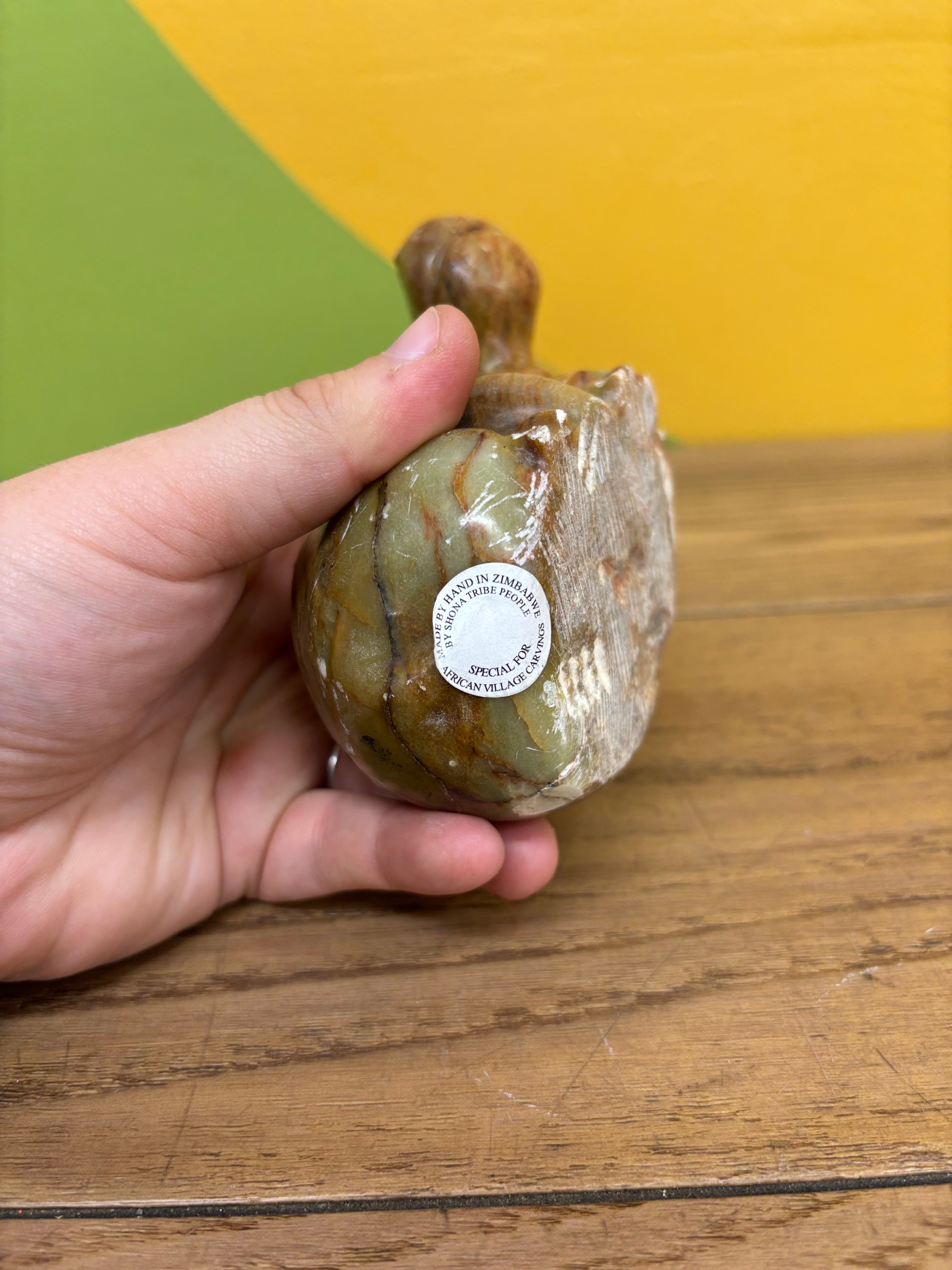 Stone Hippo Figurine