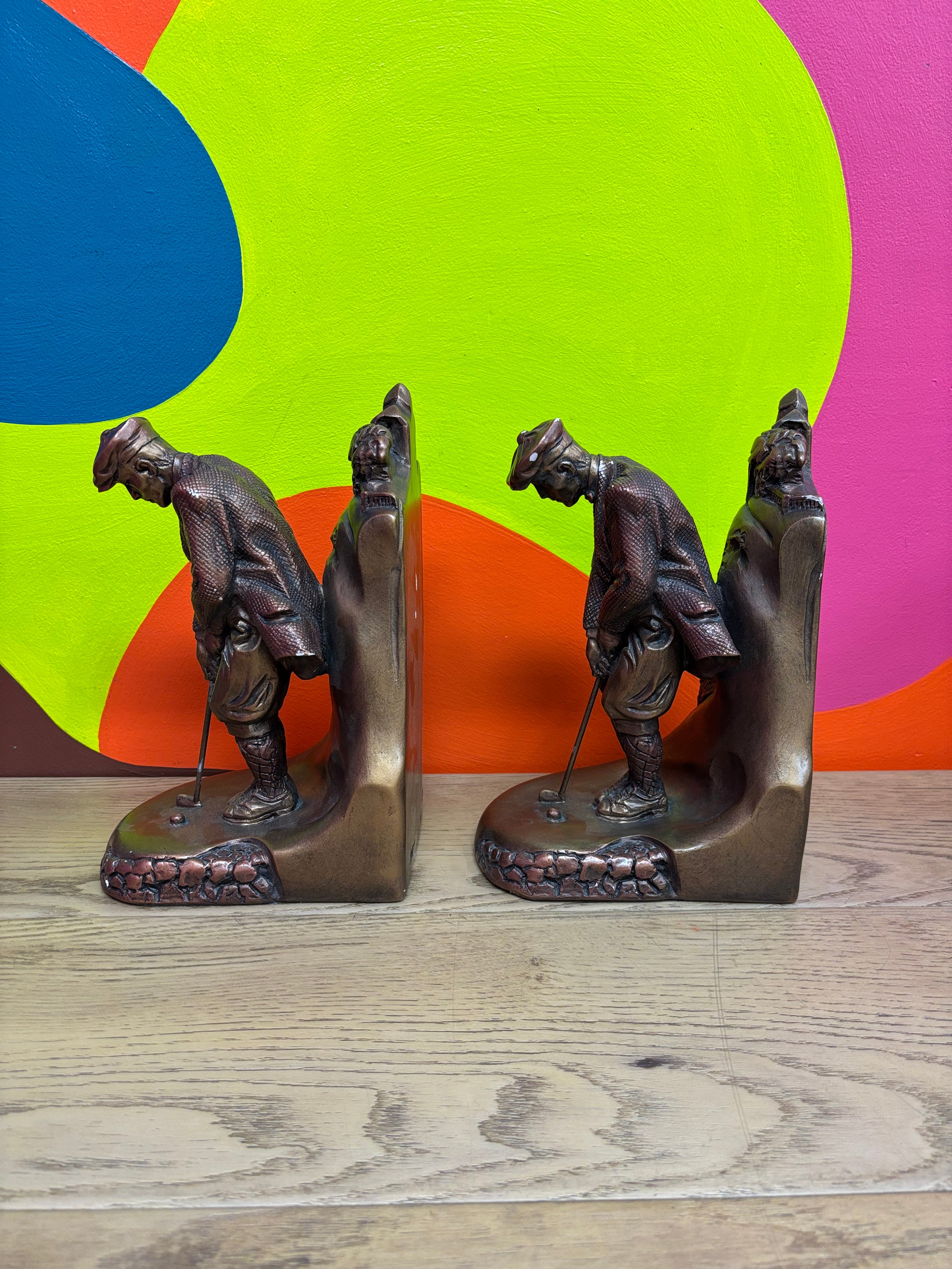 Golfer Putting Bookends (Austin Productions)