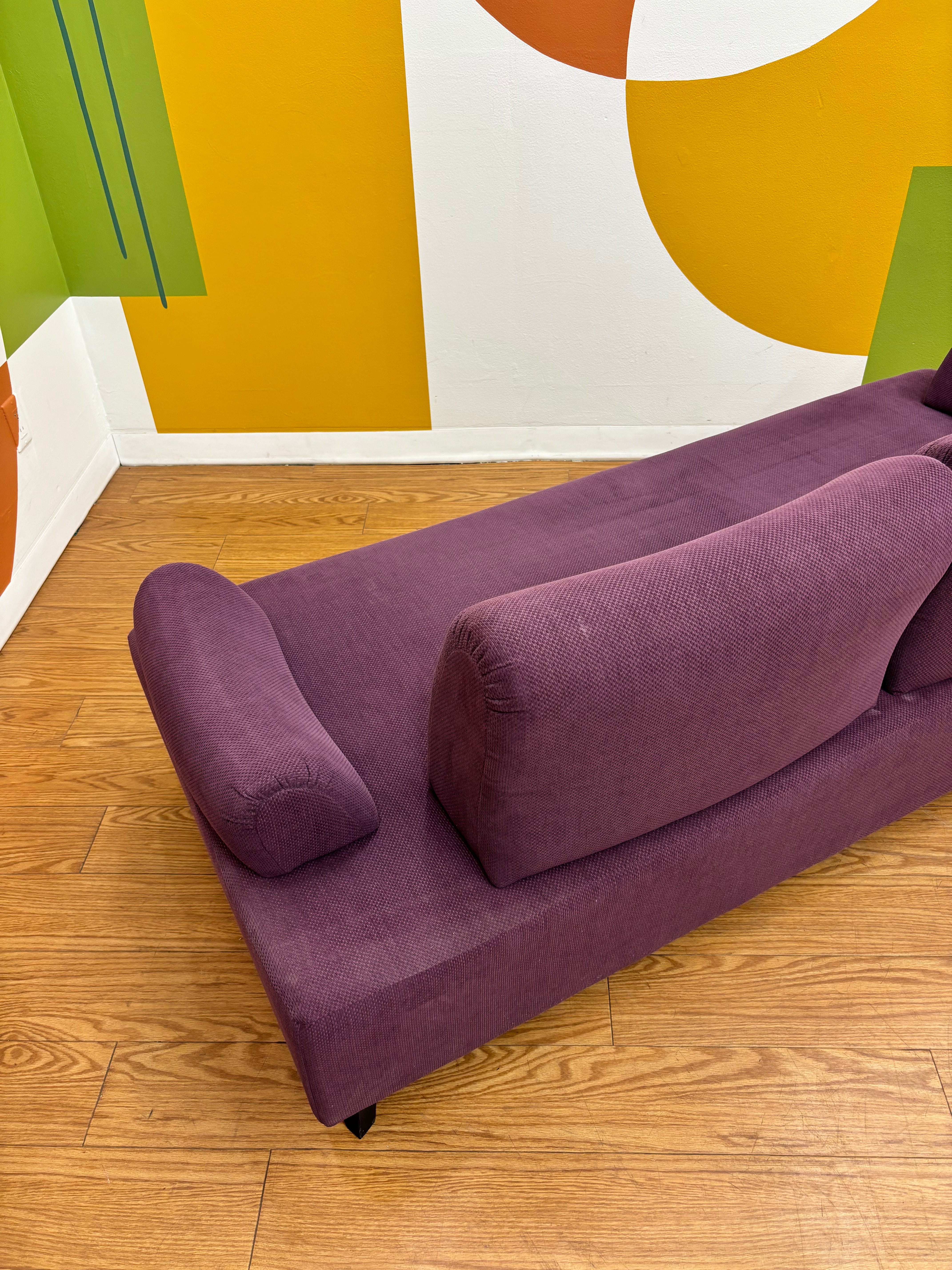 Purple Sofa with Matching Ottoman