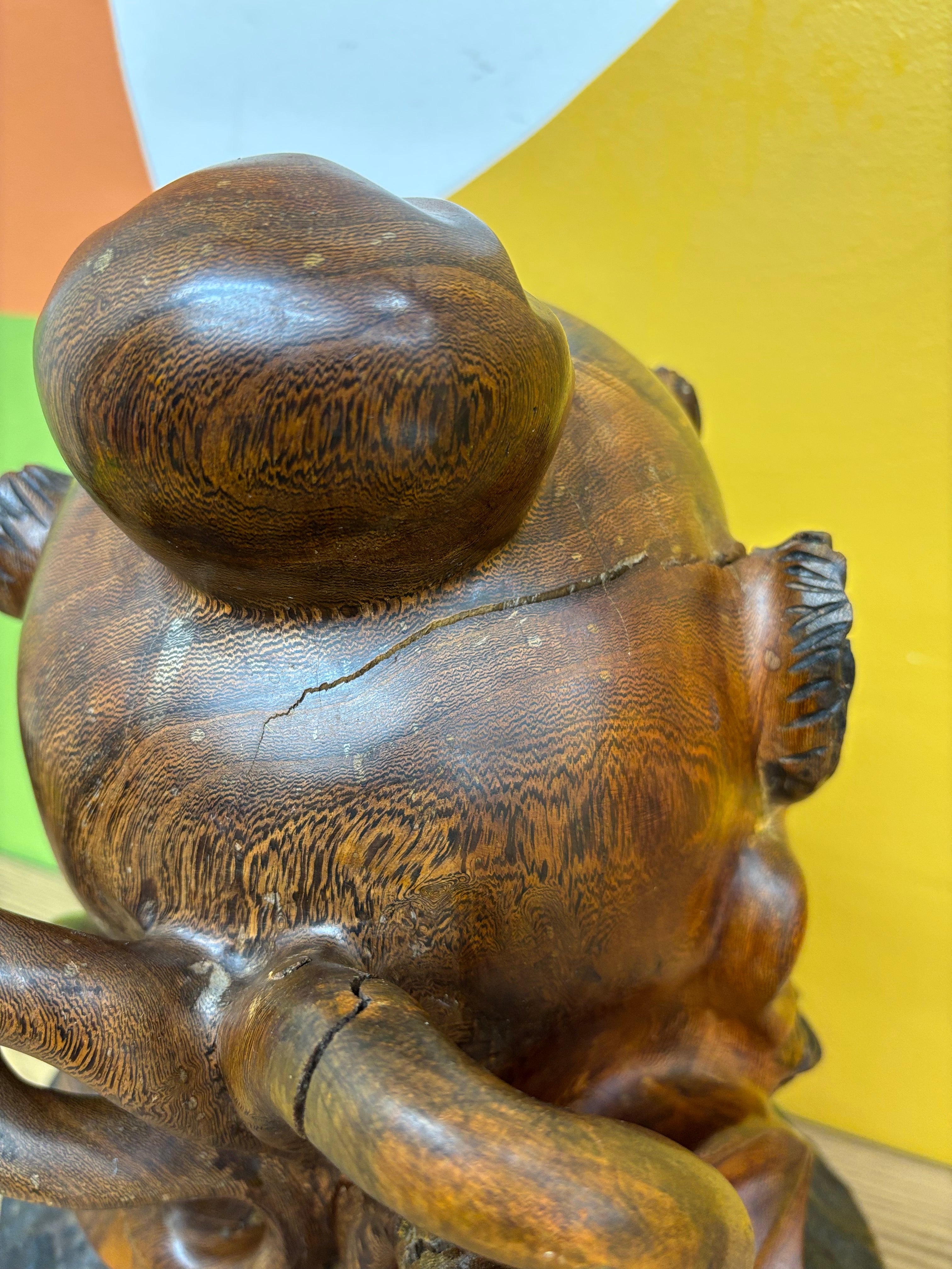 Wood Carved Head Sculpture