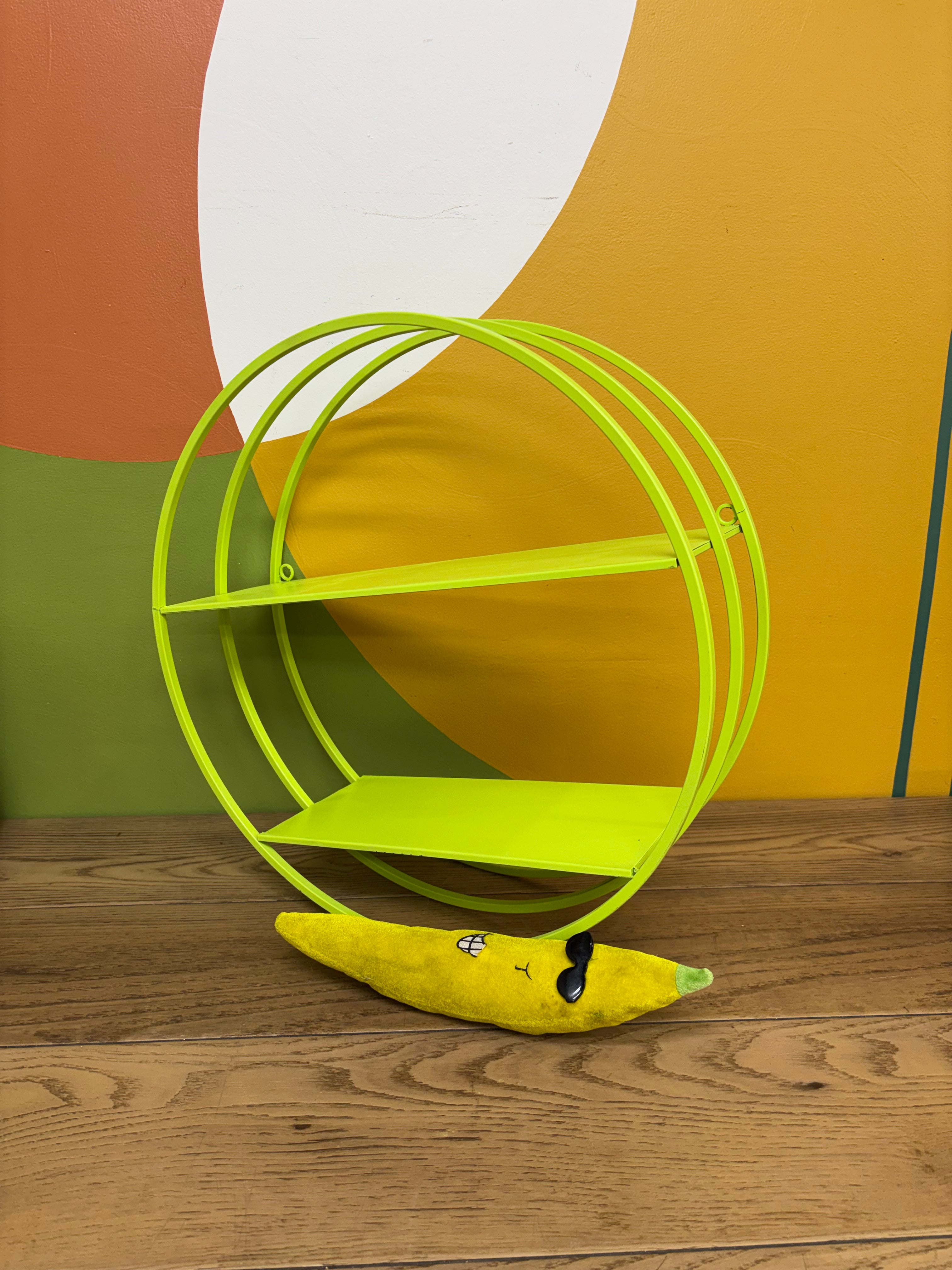 Round Lime Green Shelf