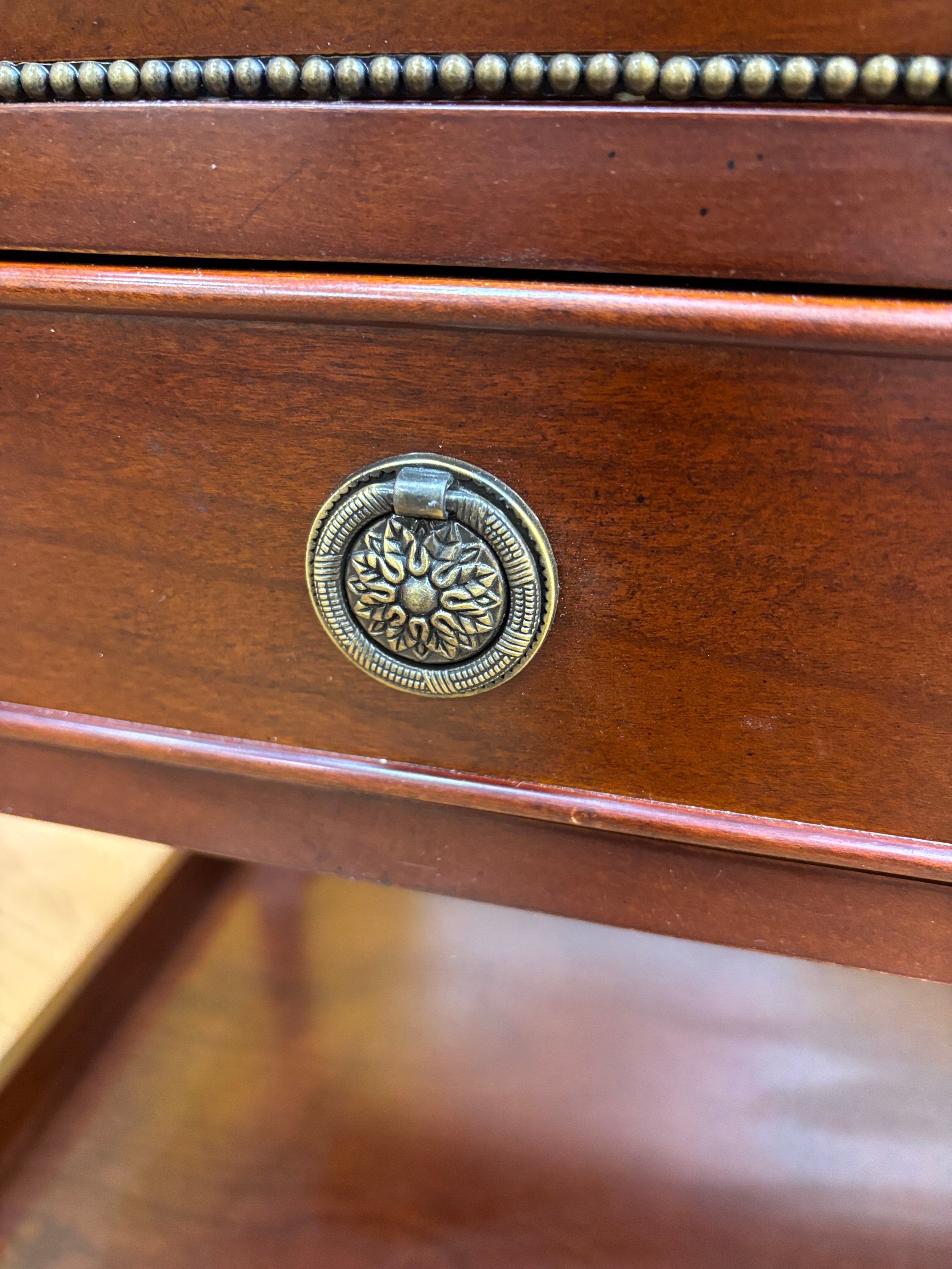 Mahogany Post Rolling Serving Cart