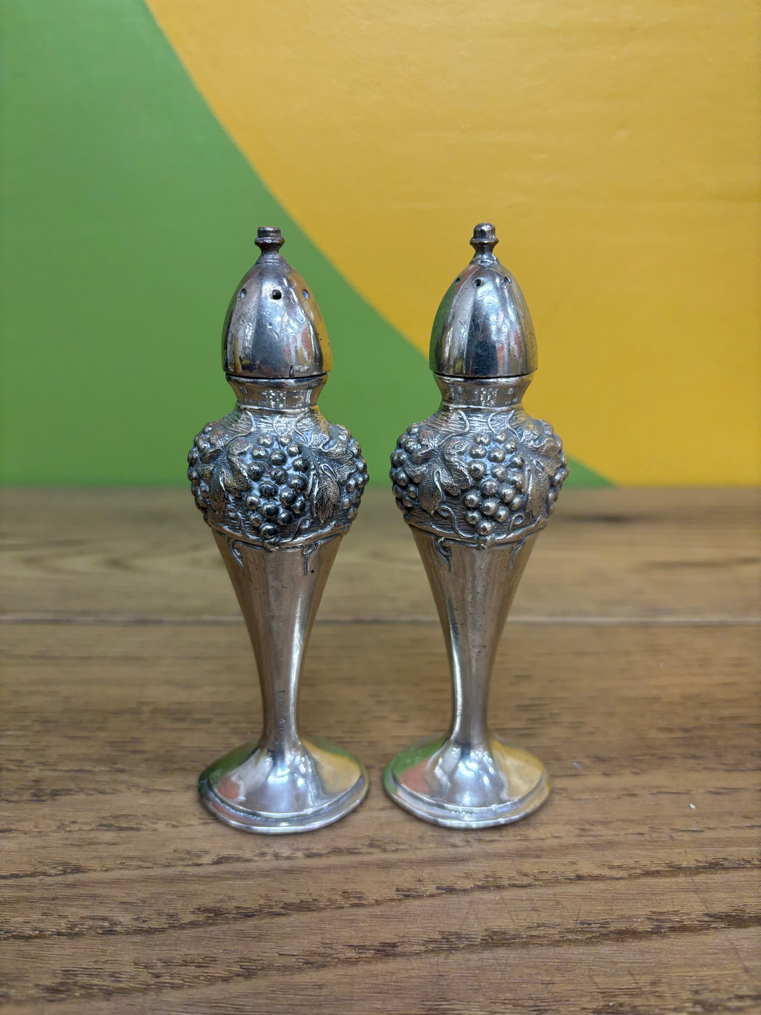 Silver Plated Salt & Pepper Shakers