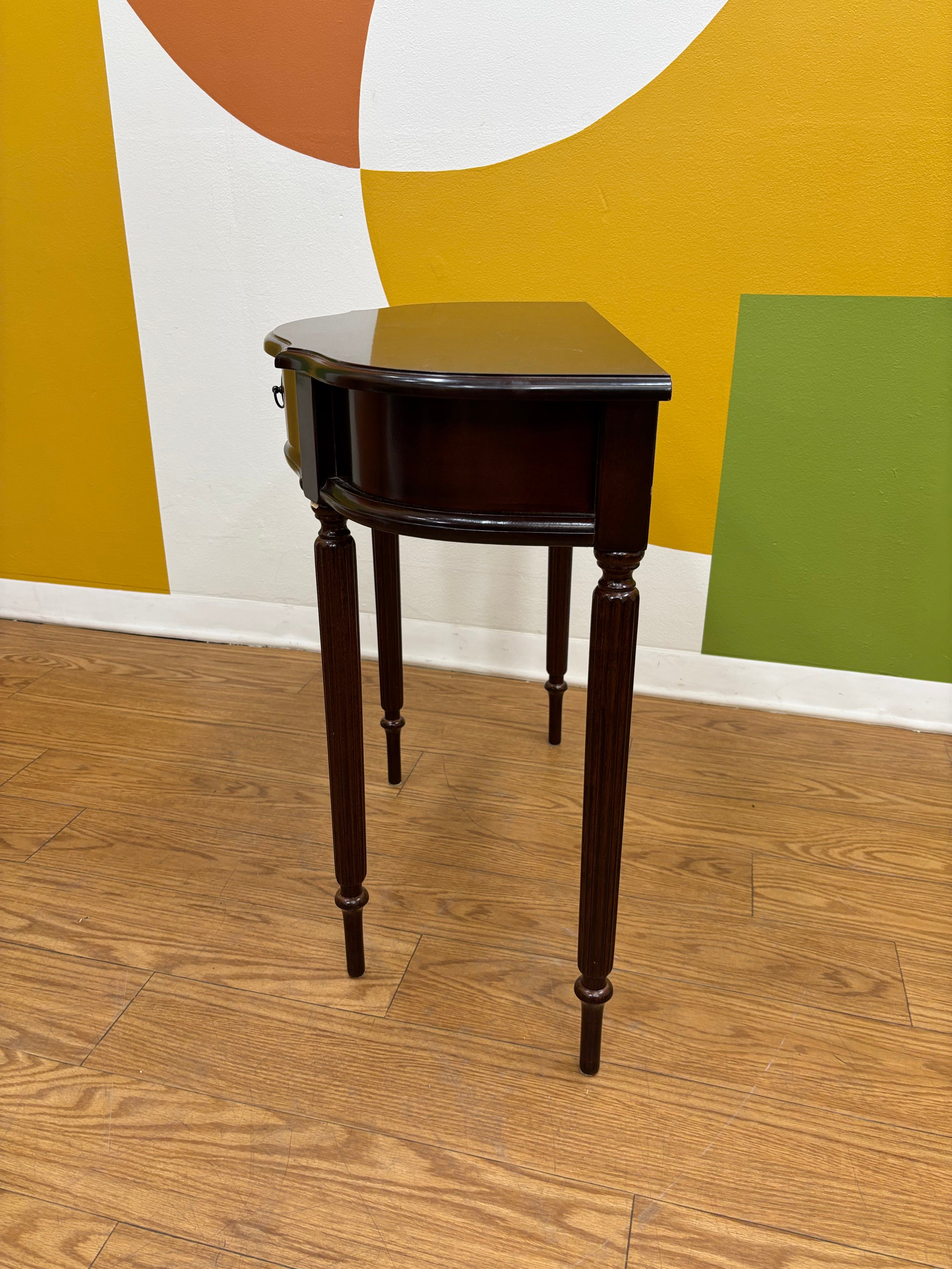 Wood Half Moon Table