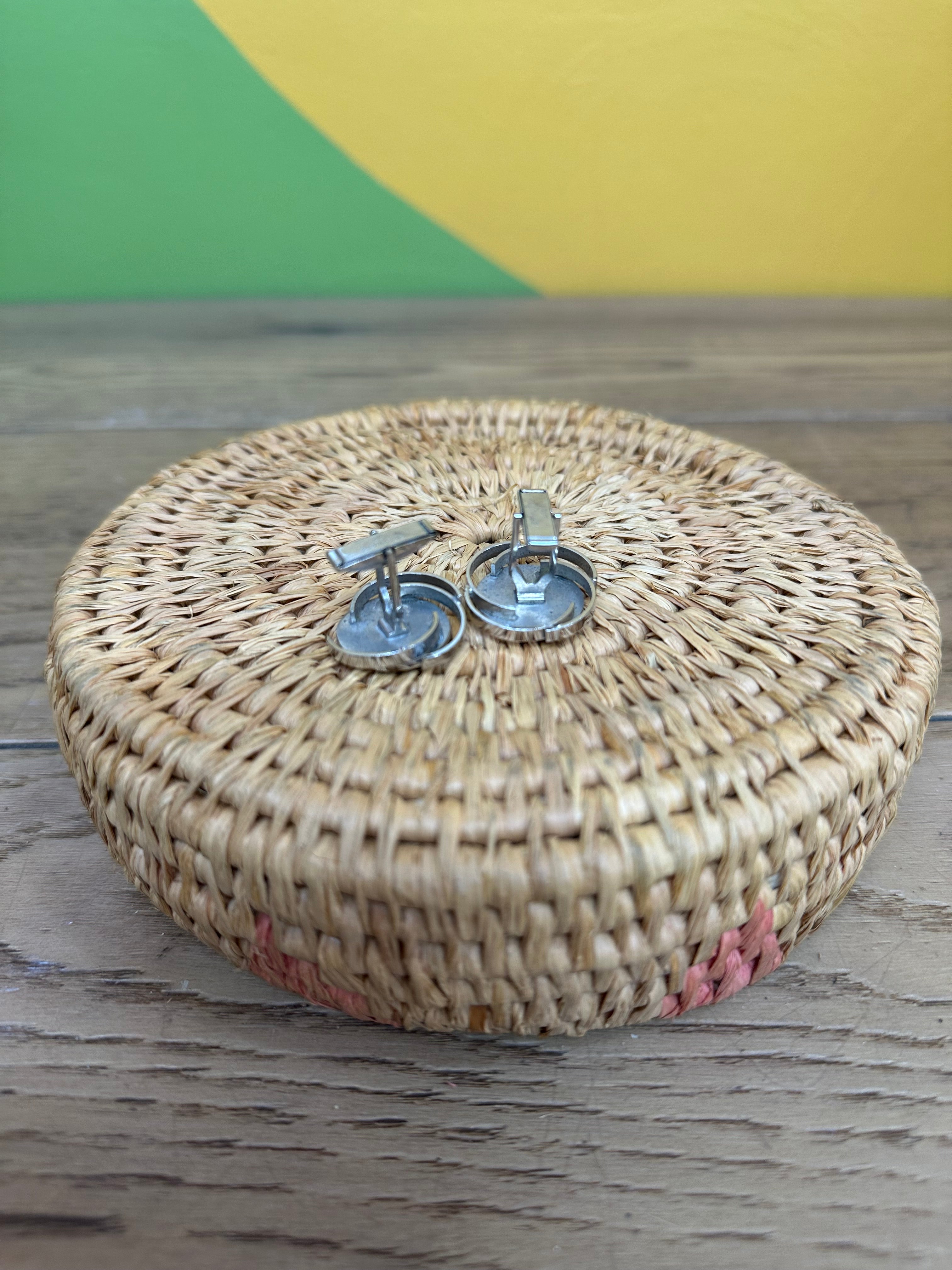 Silver Tone Cuff Links