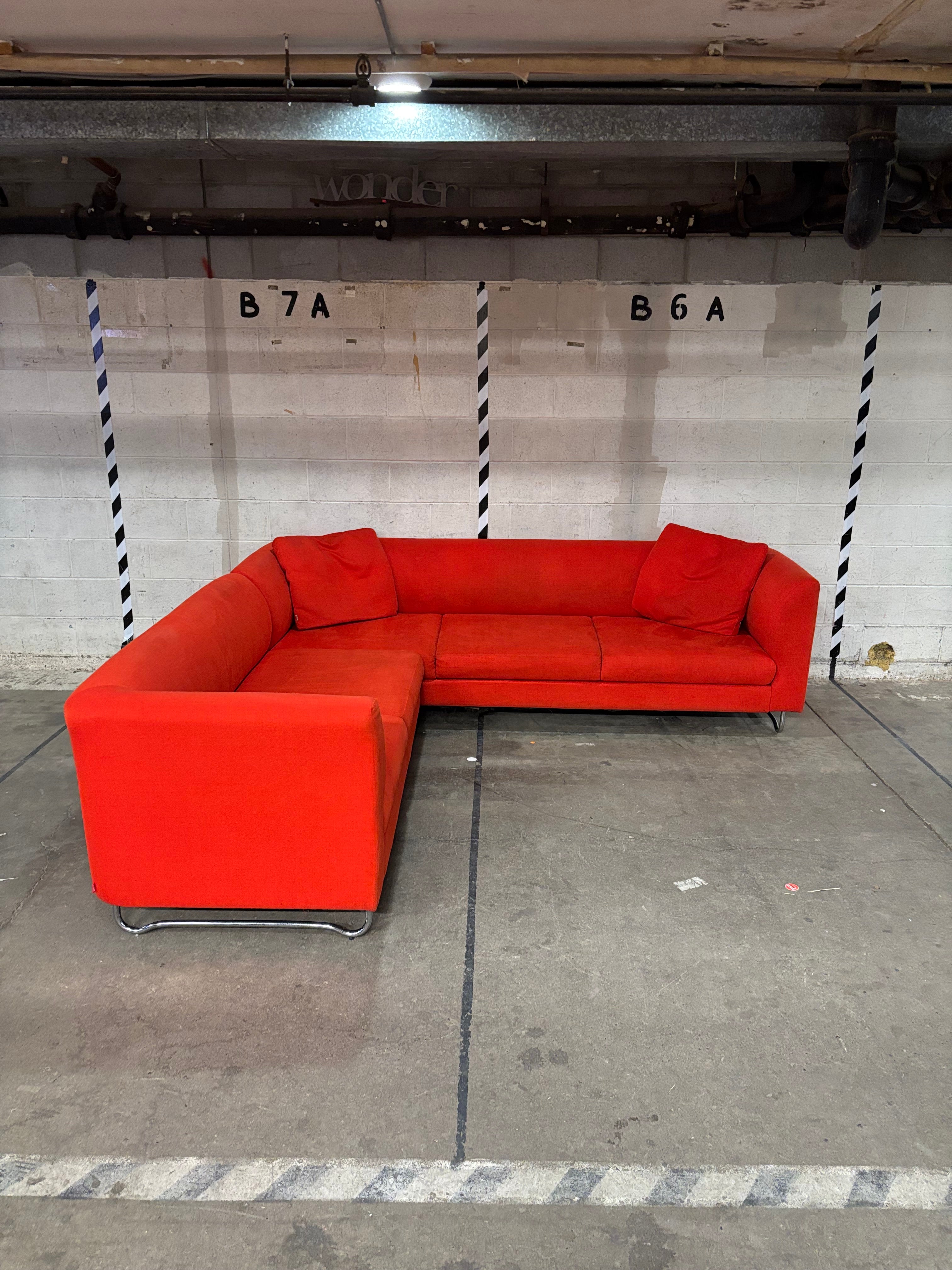 Orange 2 Piece Sectional (EQ3)