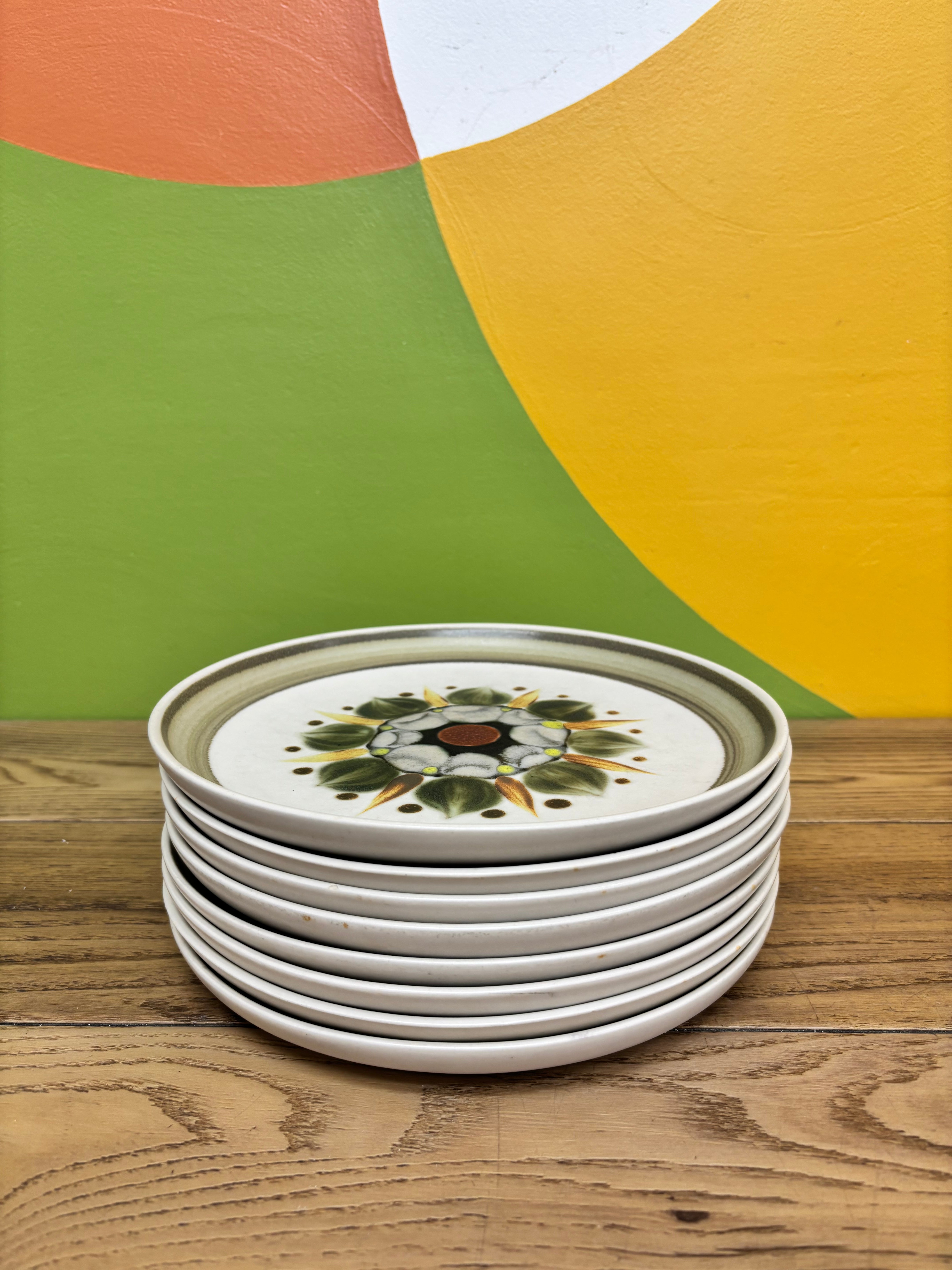 Denby Langley "Sherwood" Stoneware Plate Set