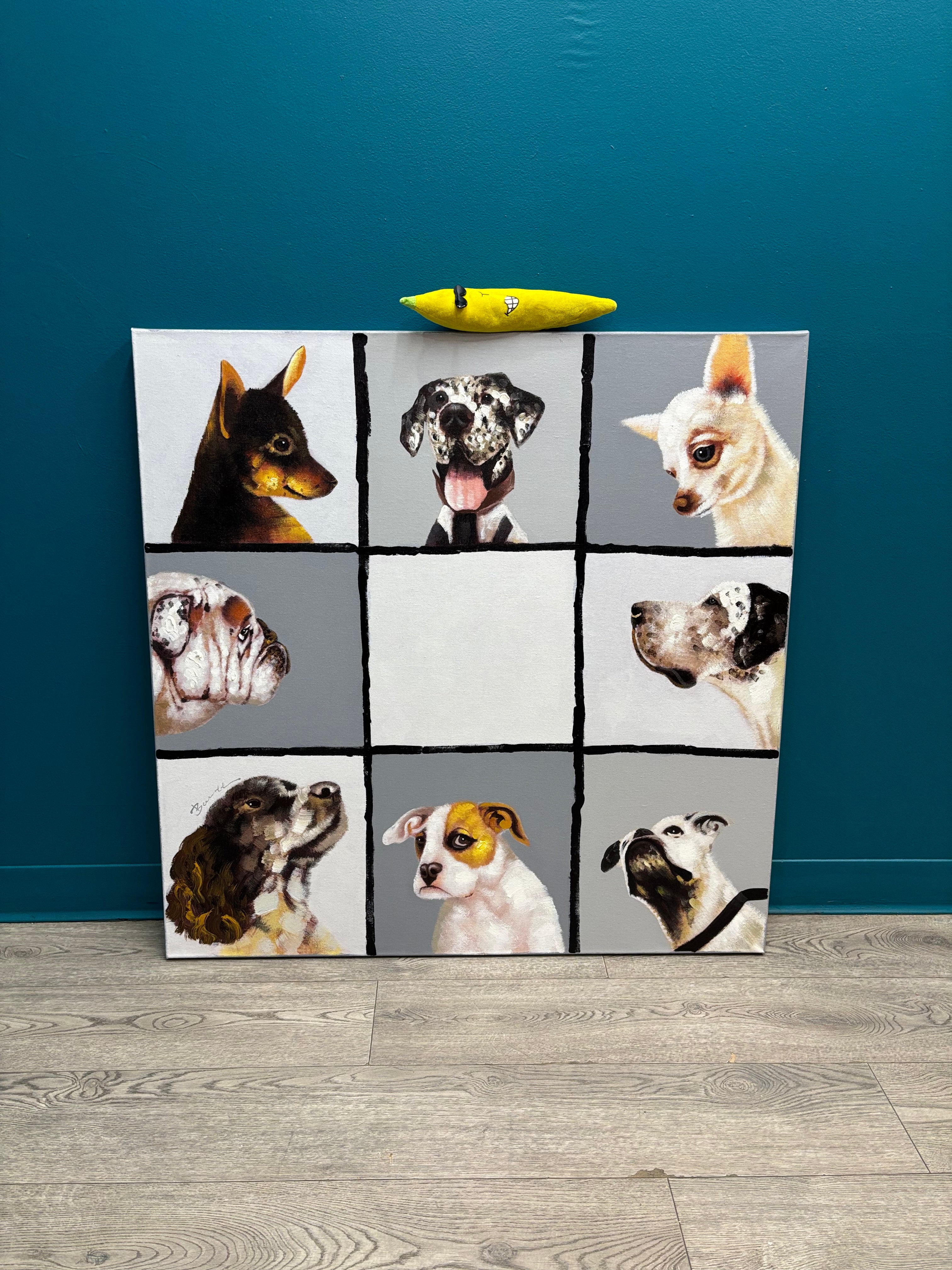 Large Dog Print on Canvas