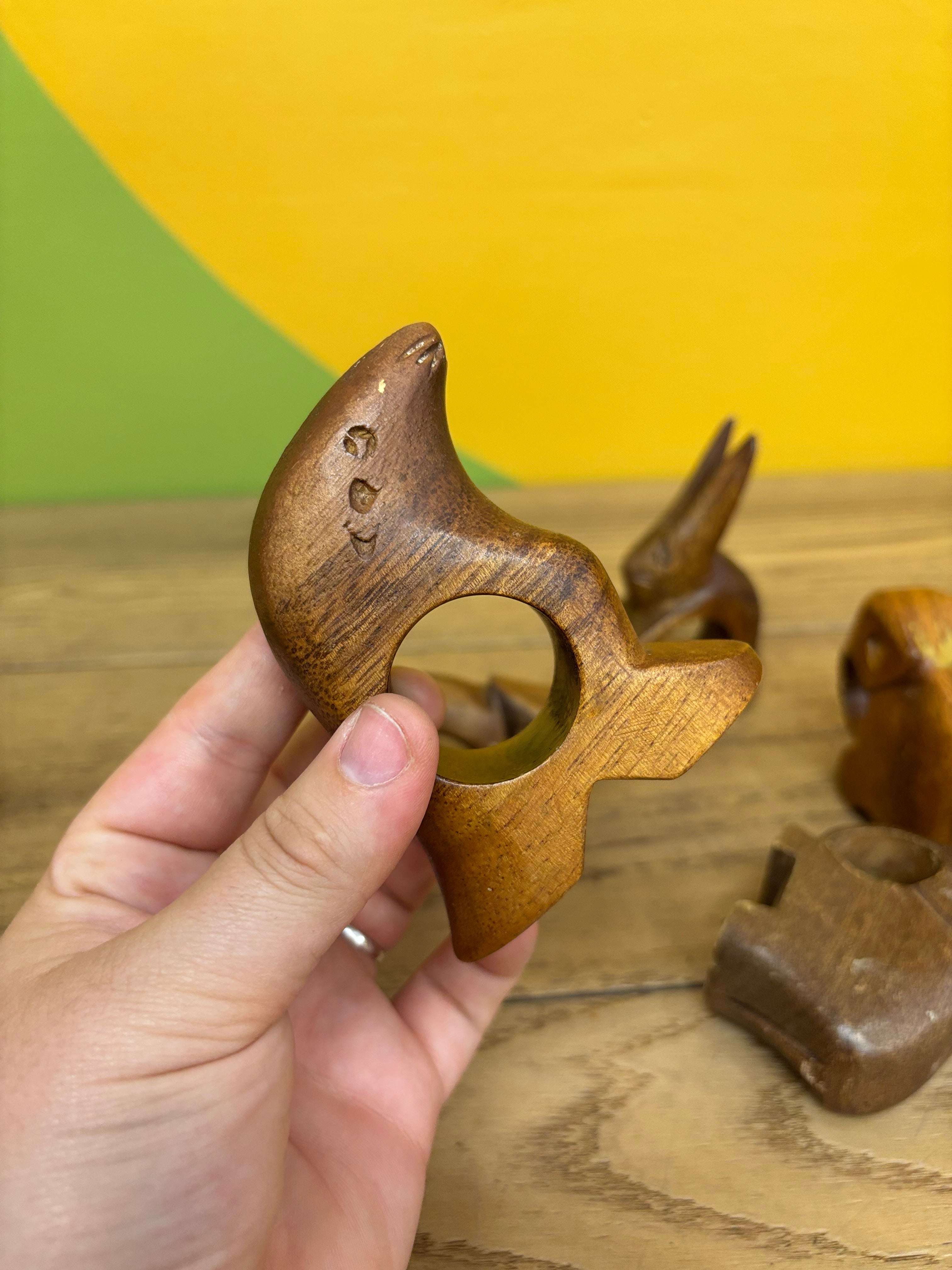 Wood Animal Napkin Holders