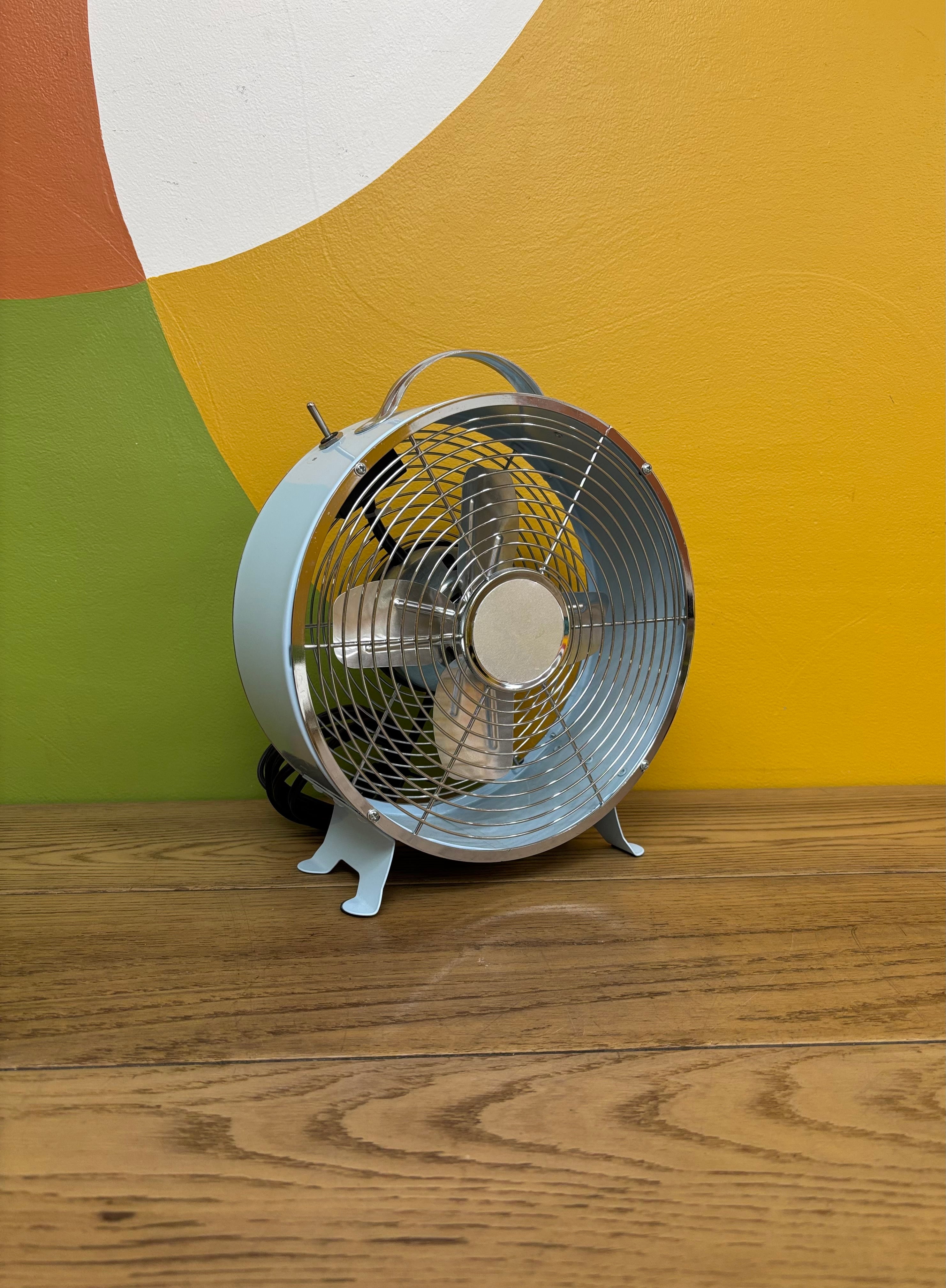 Light Blue Electric Table Fan