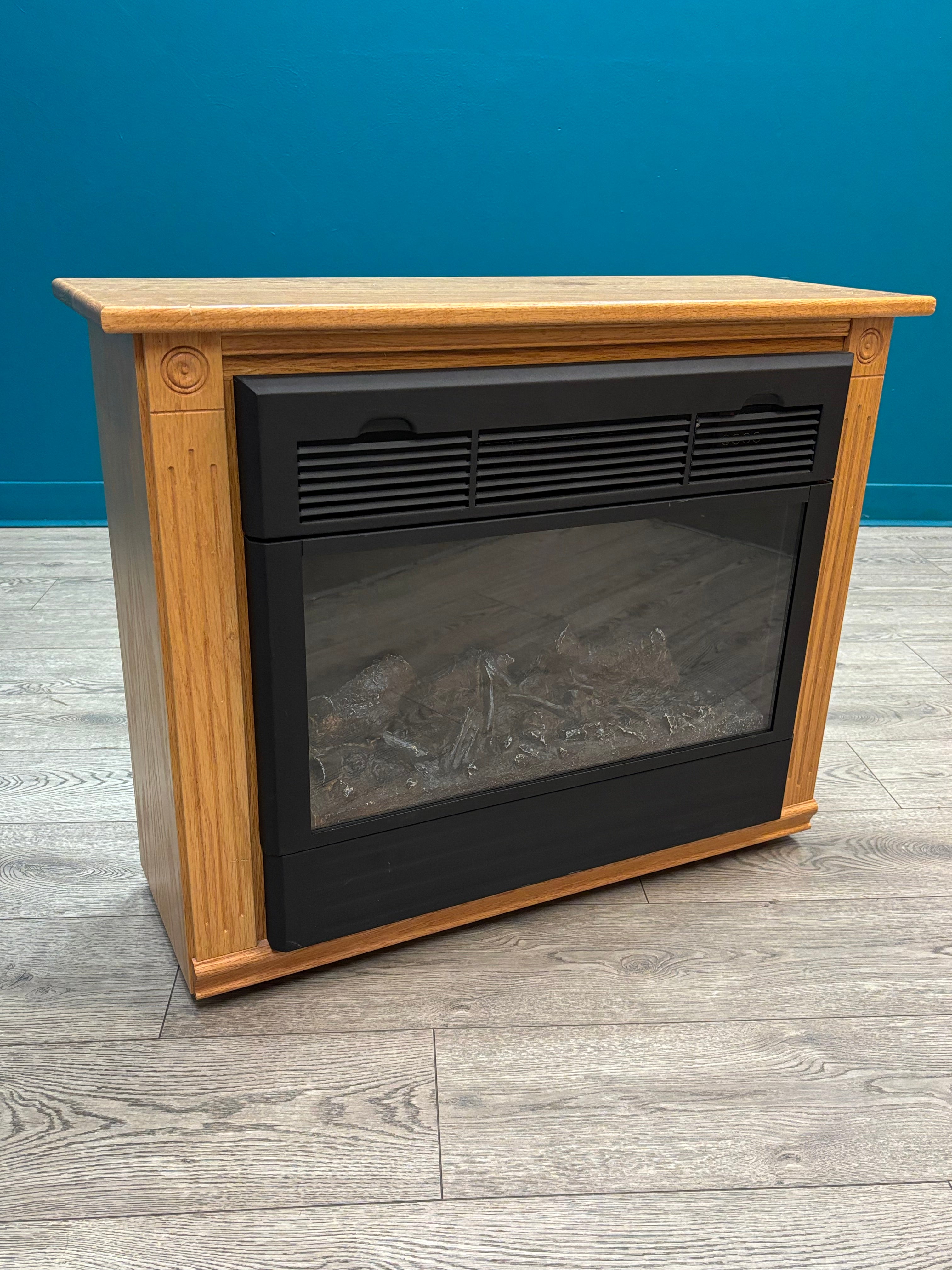 Rolling Electric Fireplace (Heat Surge)