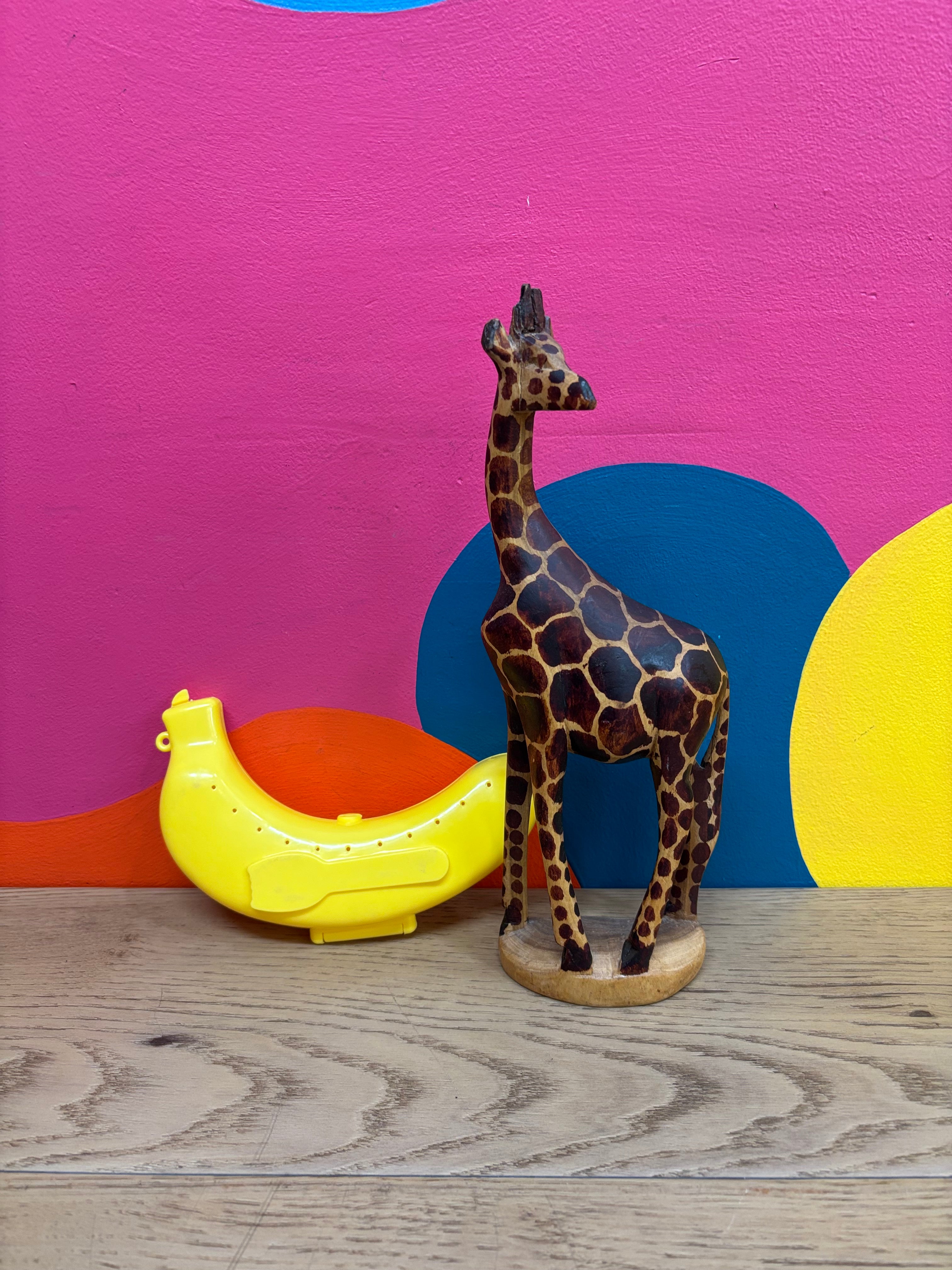 Wood Giraffe Figurine