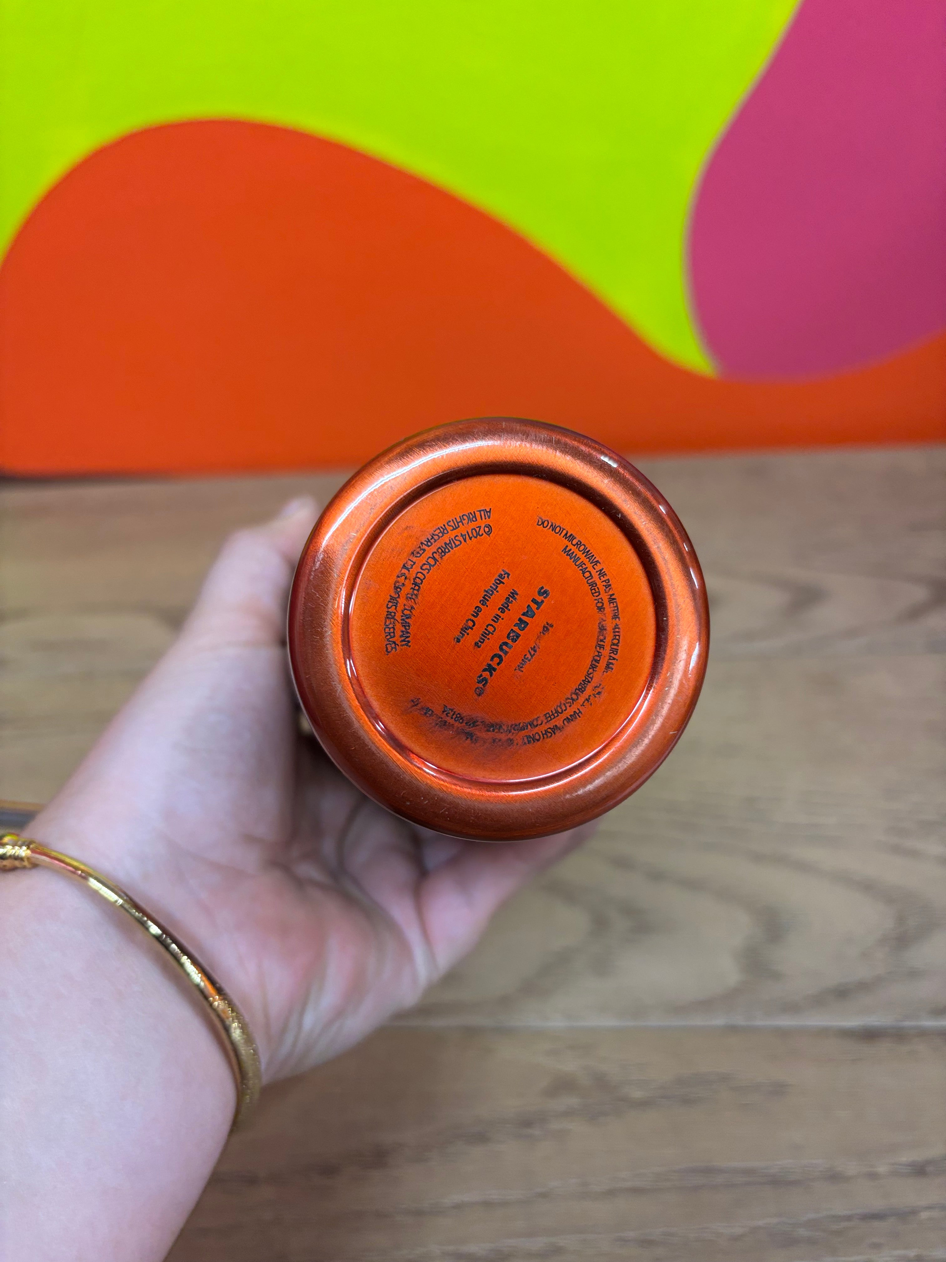 Orange Starbucks Metal Tumblr