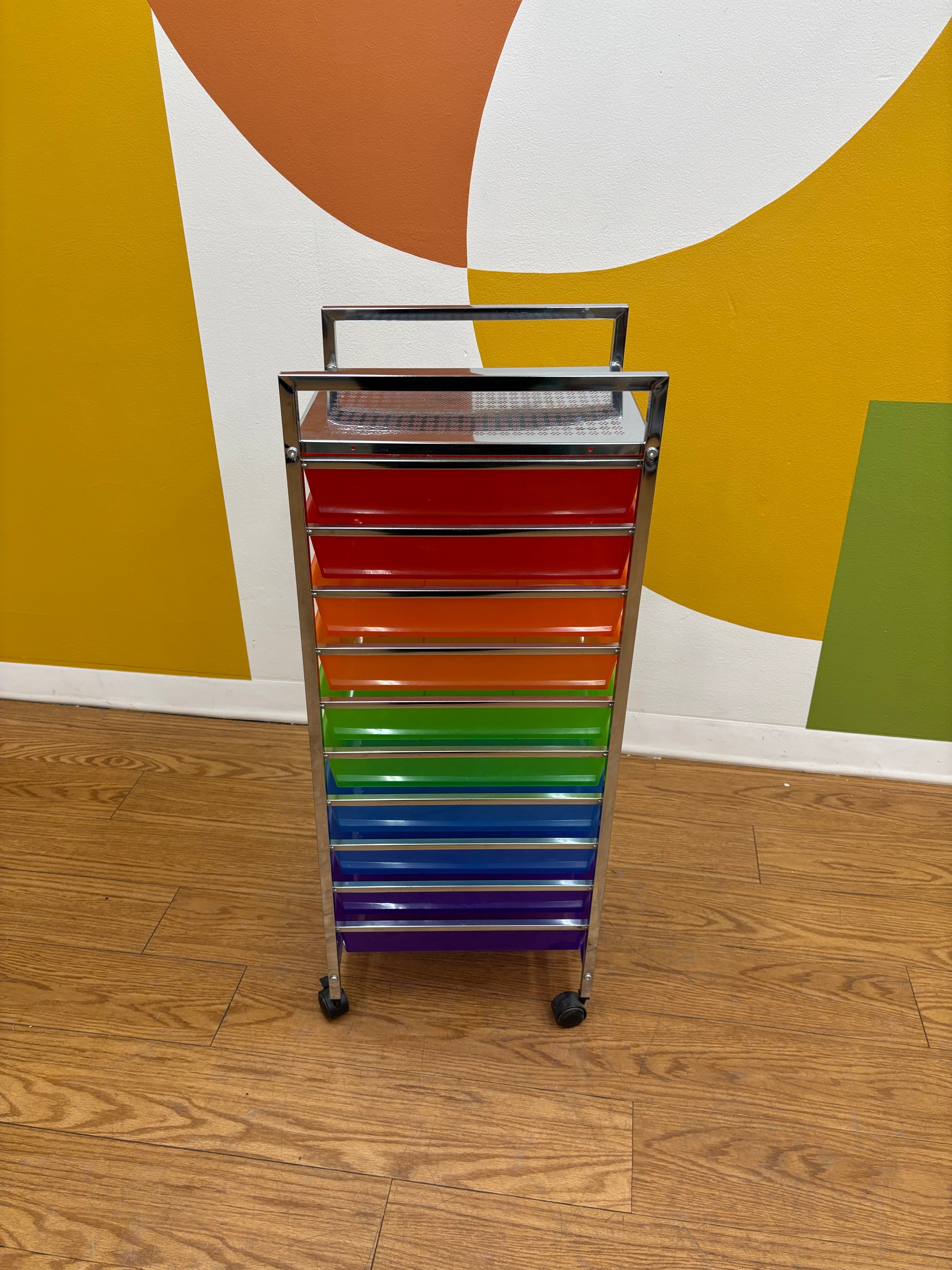 10 Drawer Rolling Cart