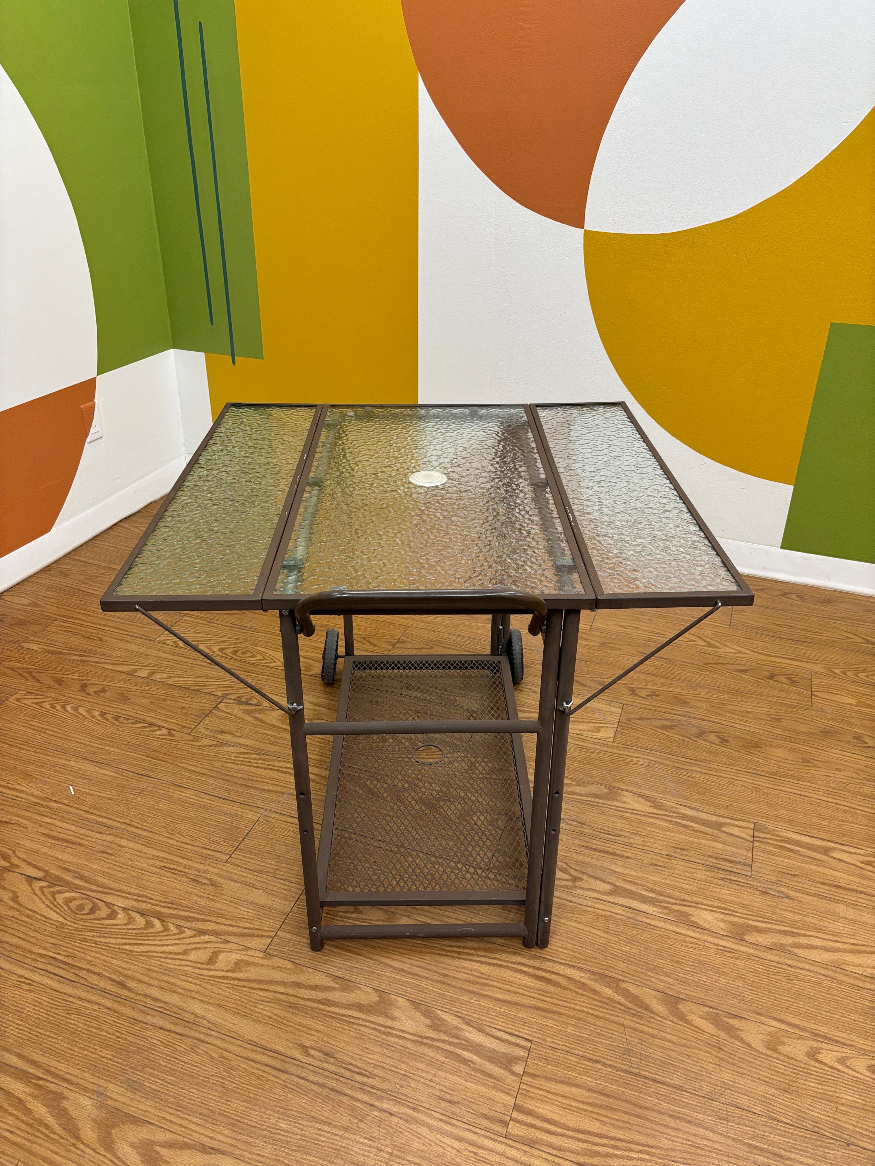Rolling Glass Cart