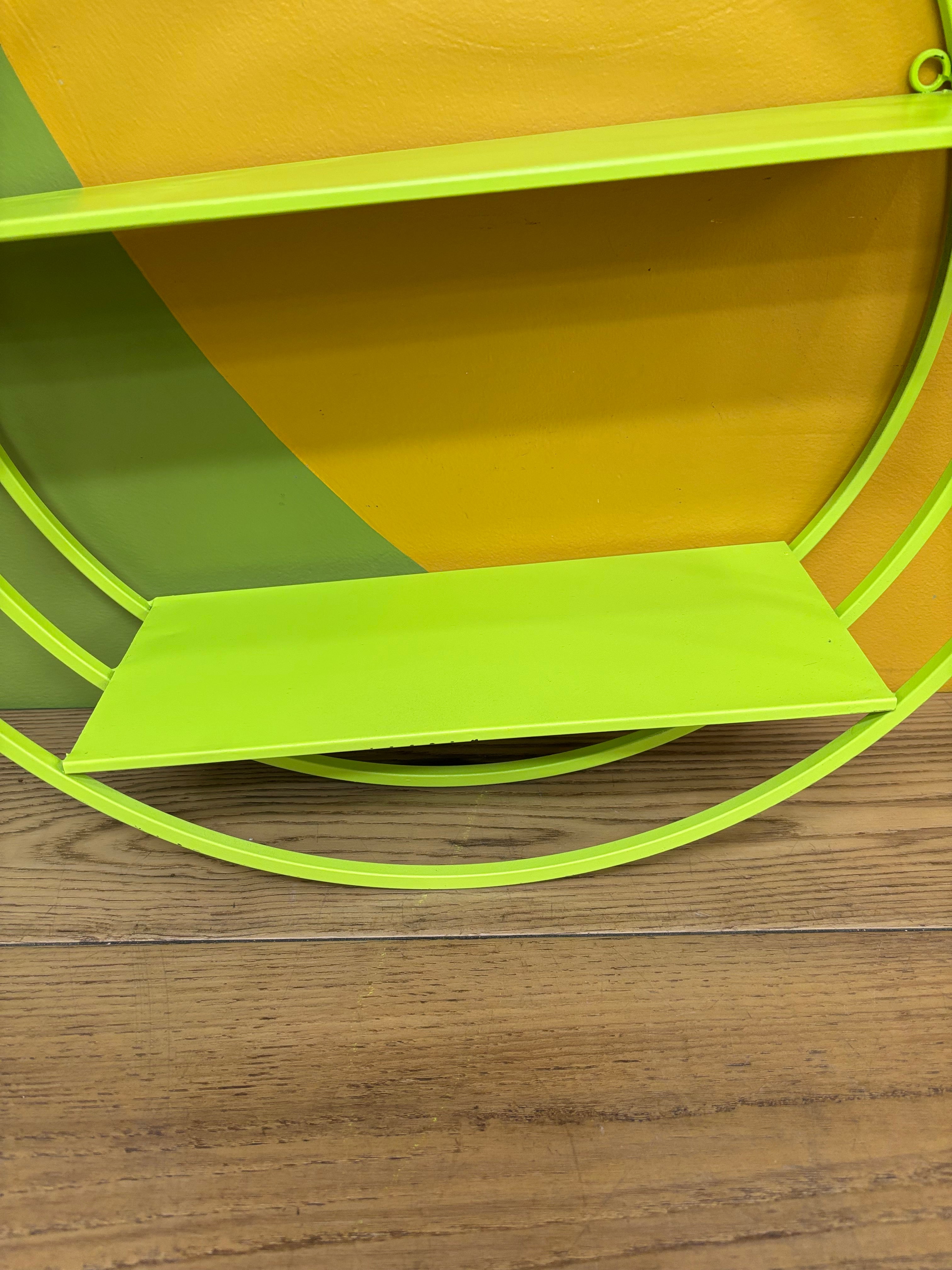 Round Lime Green Shelf
