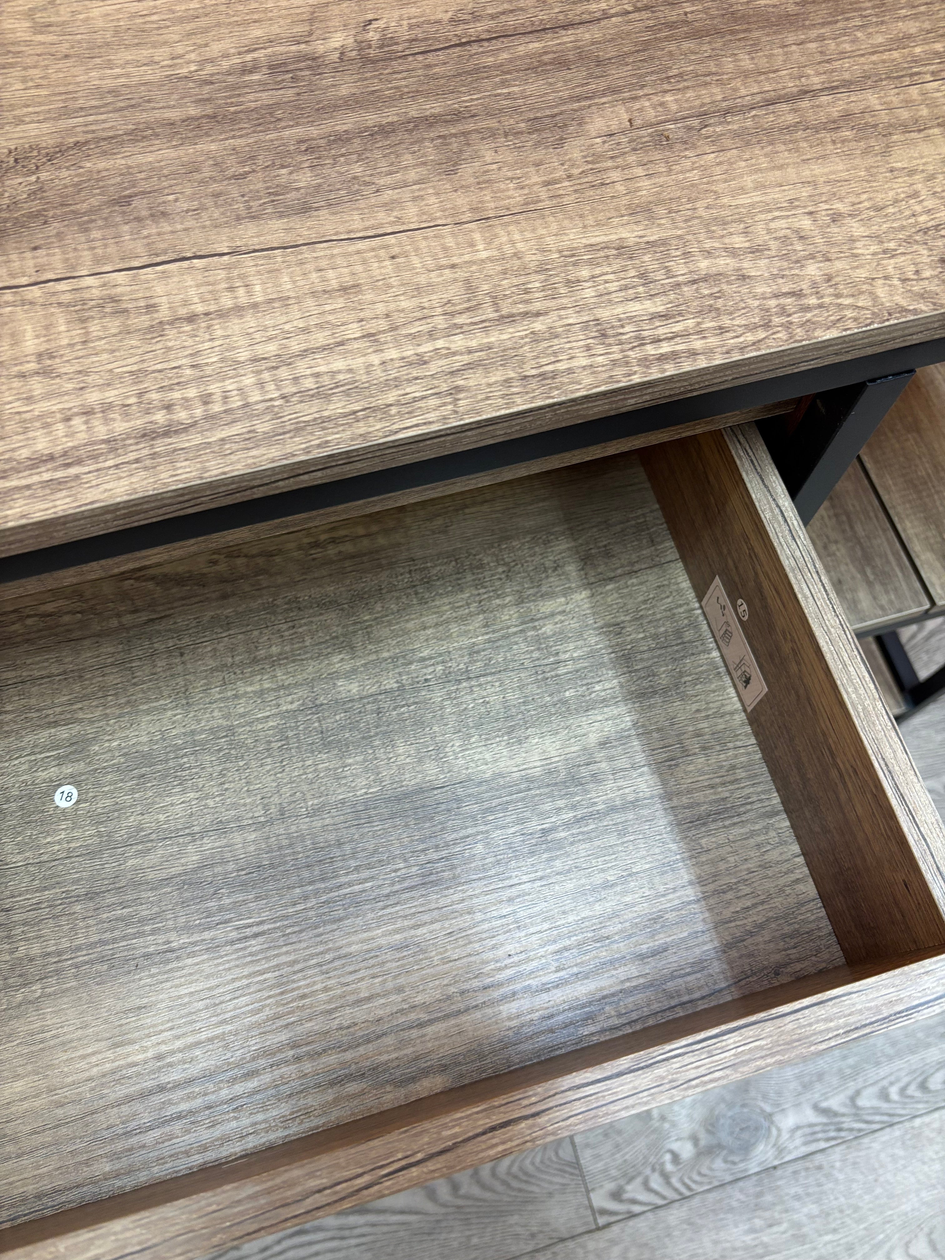 Brown & Black TV Stand