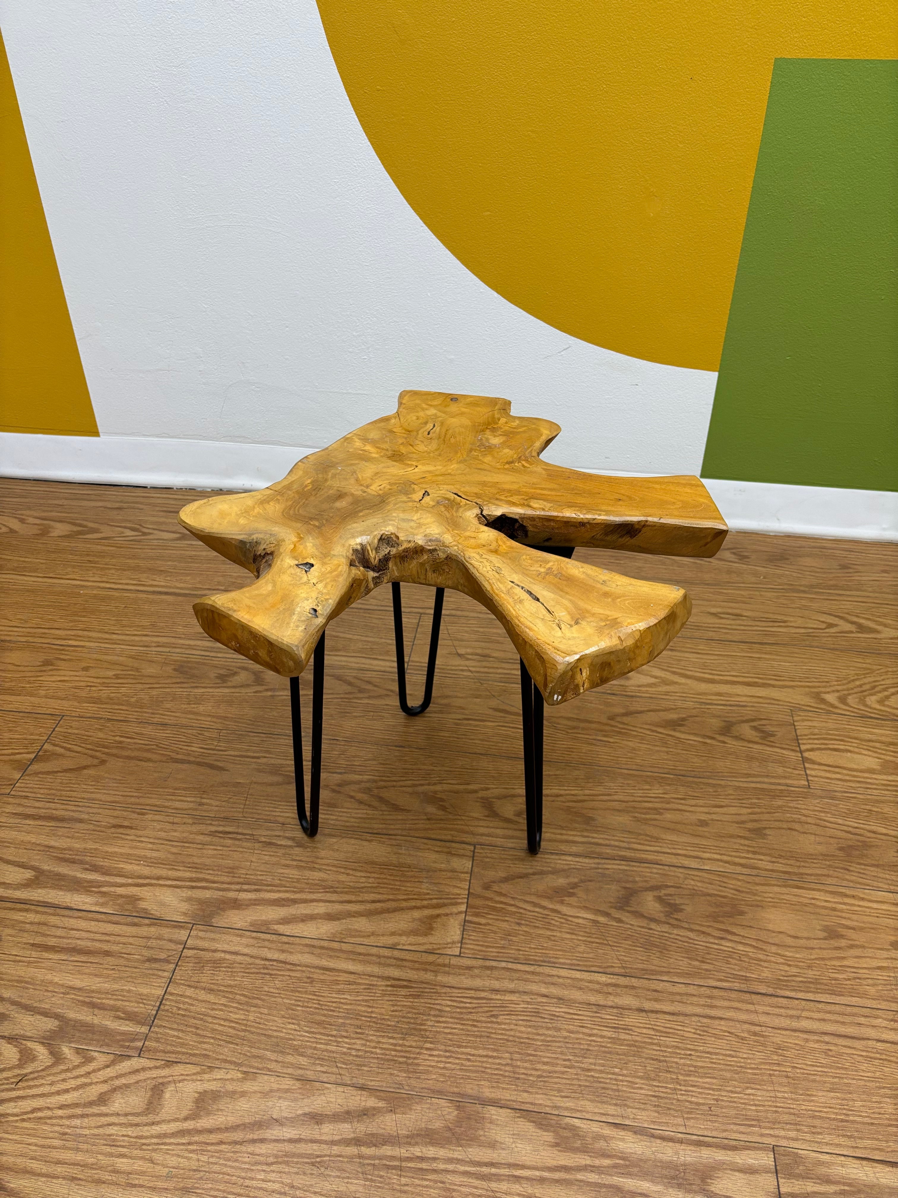Live Edge Wood Side Table