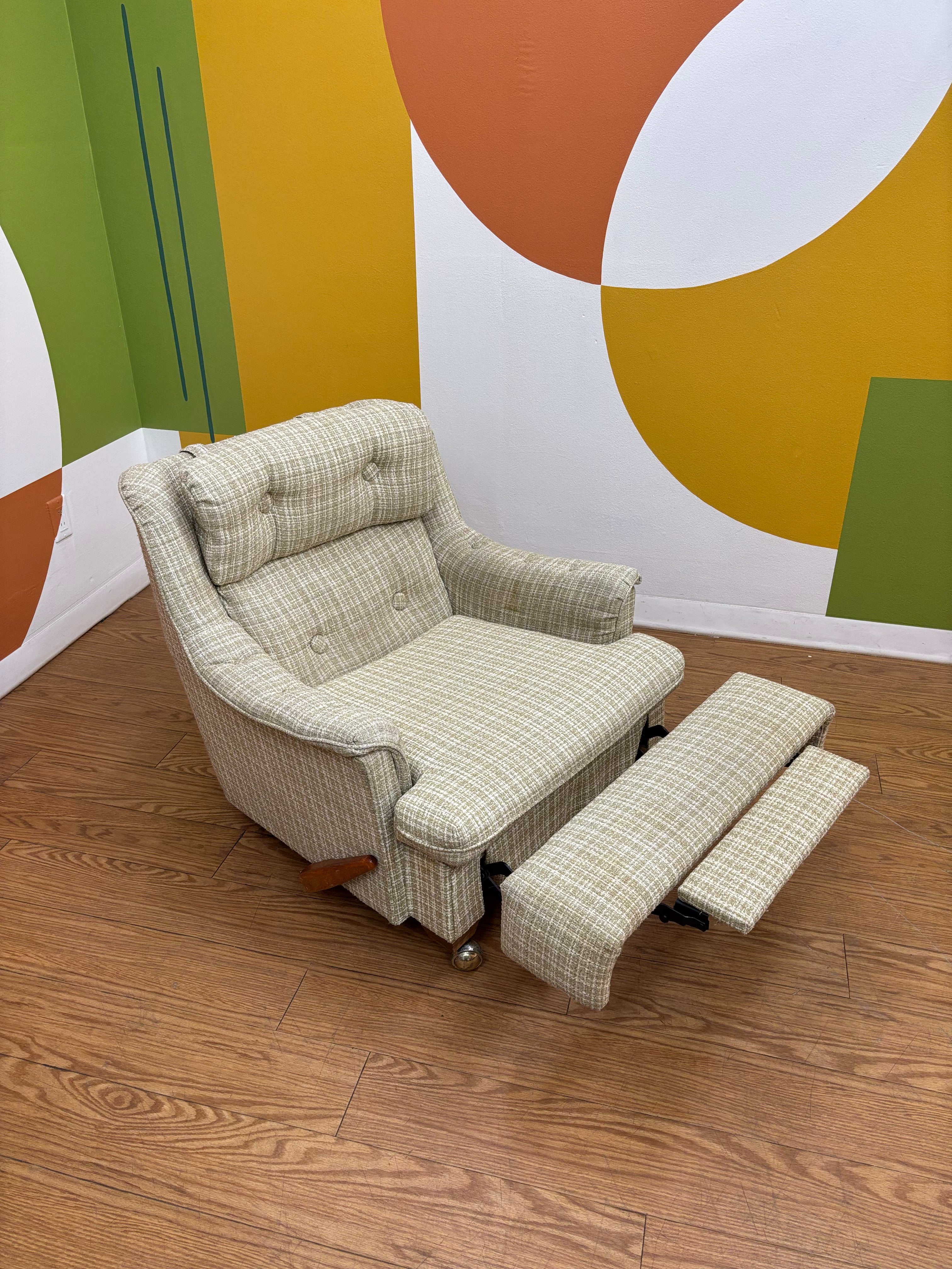 Tweed Reclining Armchair