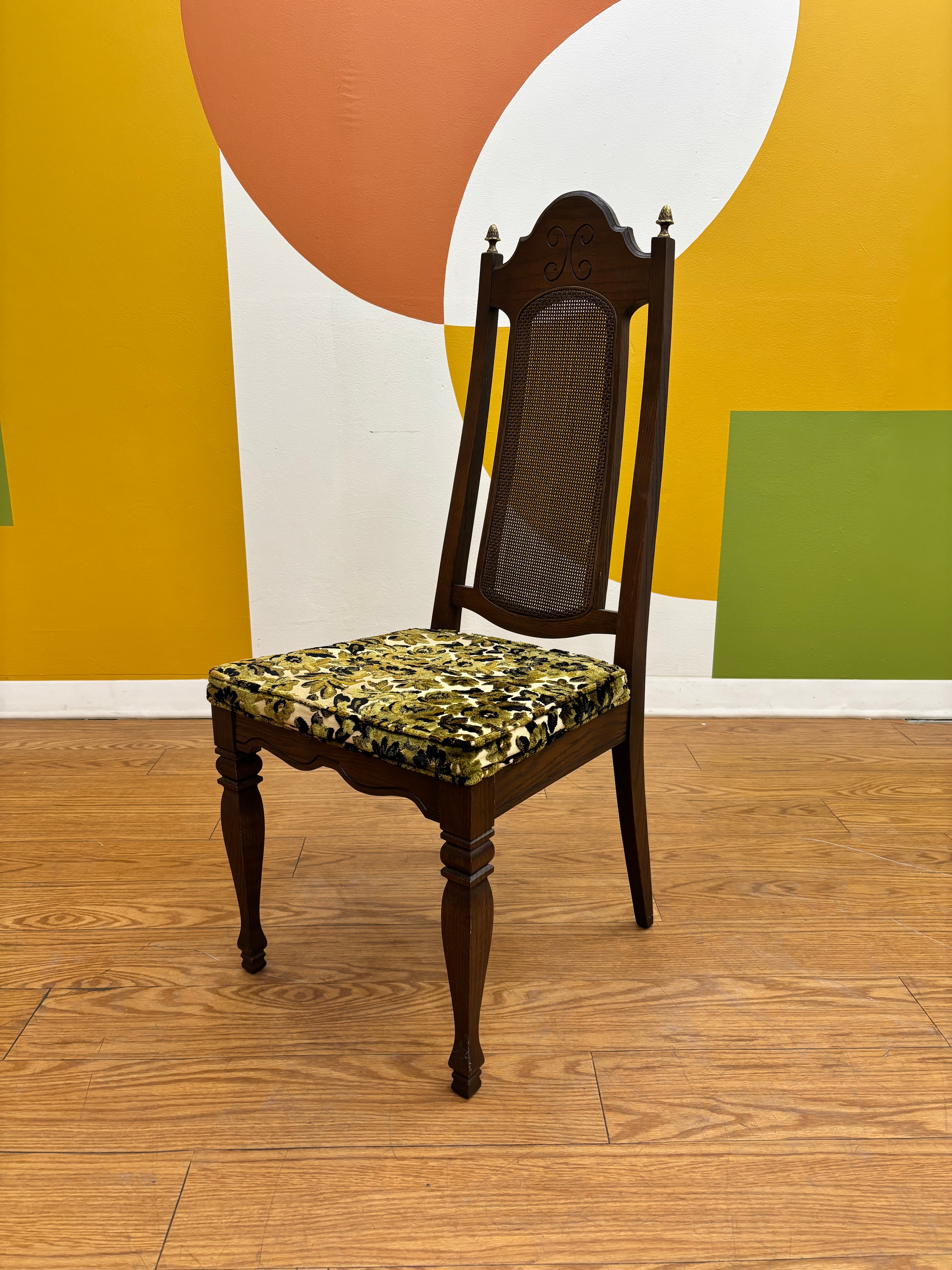 Green Floral Dining Chair (4)