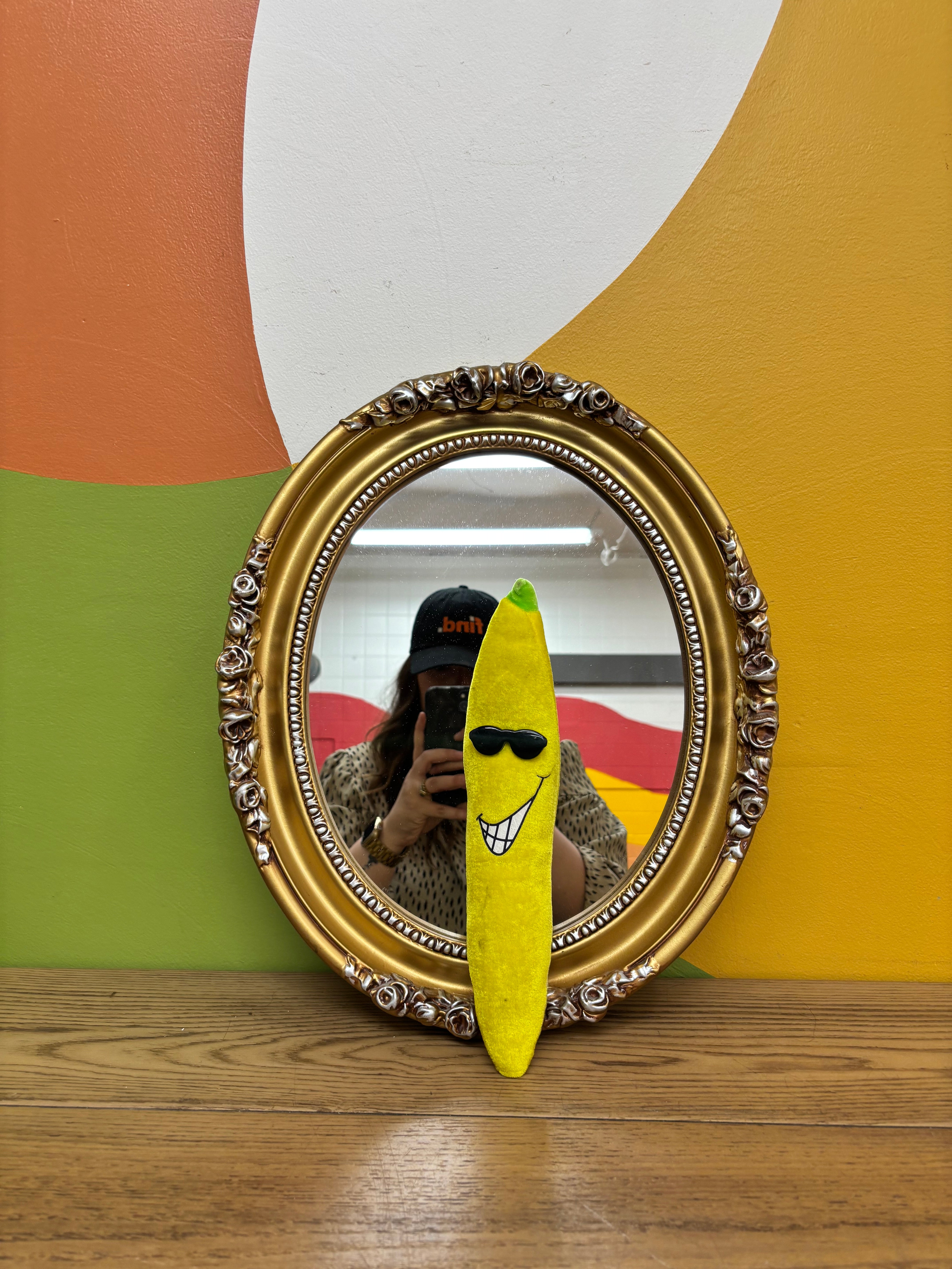 Oval Ornate Gold Mirror