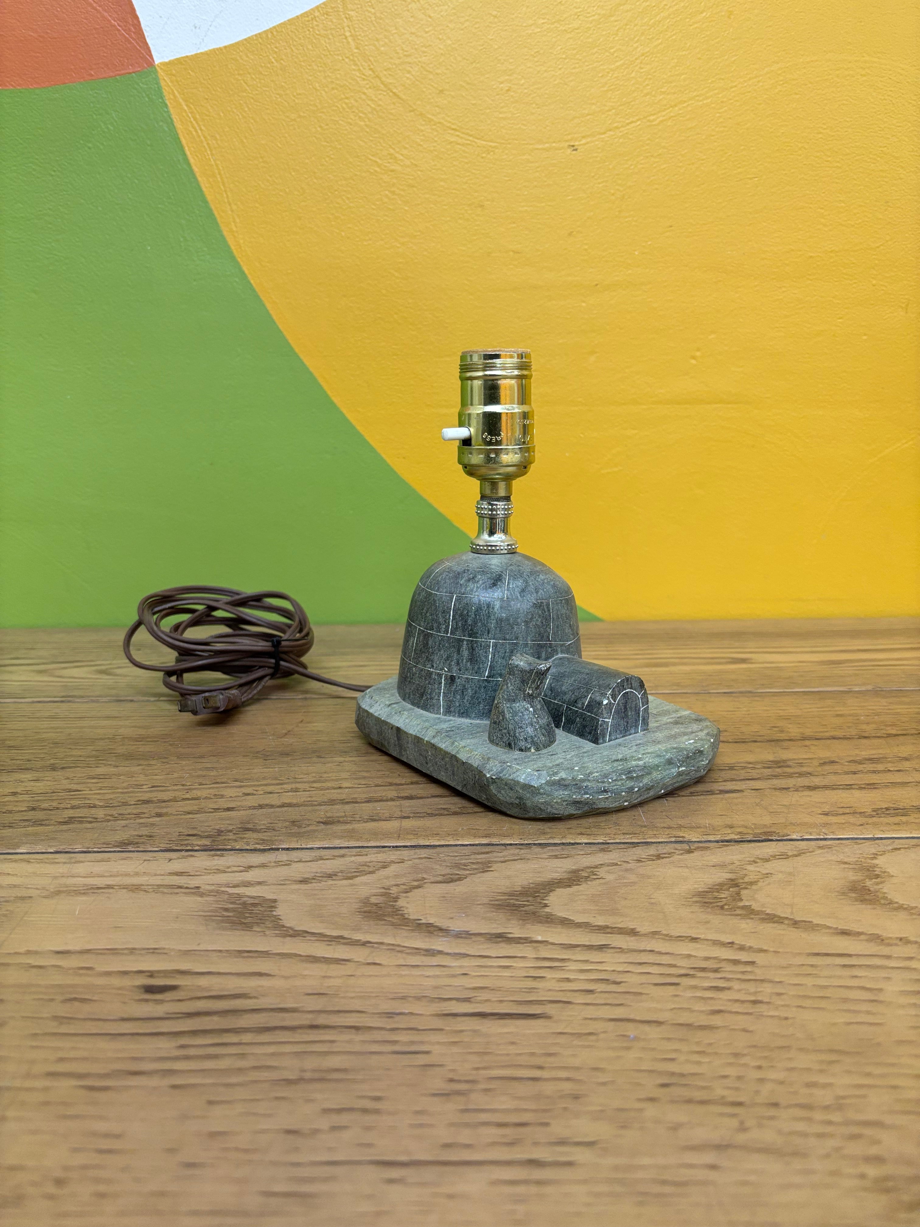 Soapstone Igloo Lamp Base
