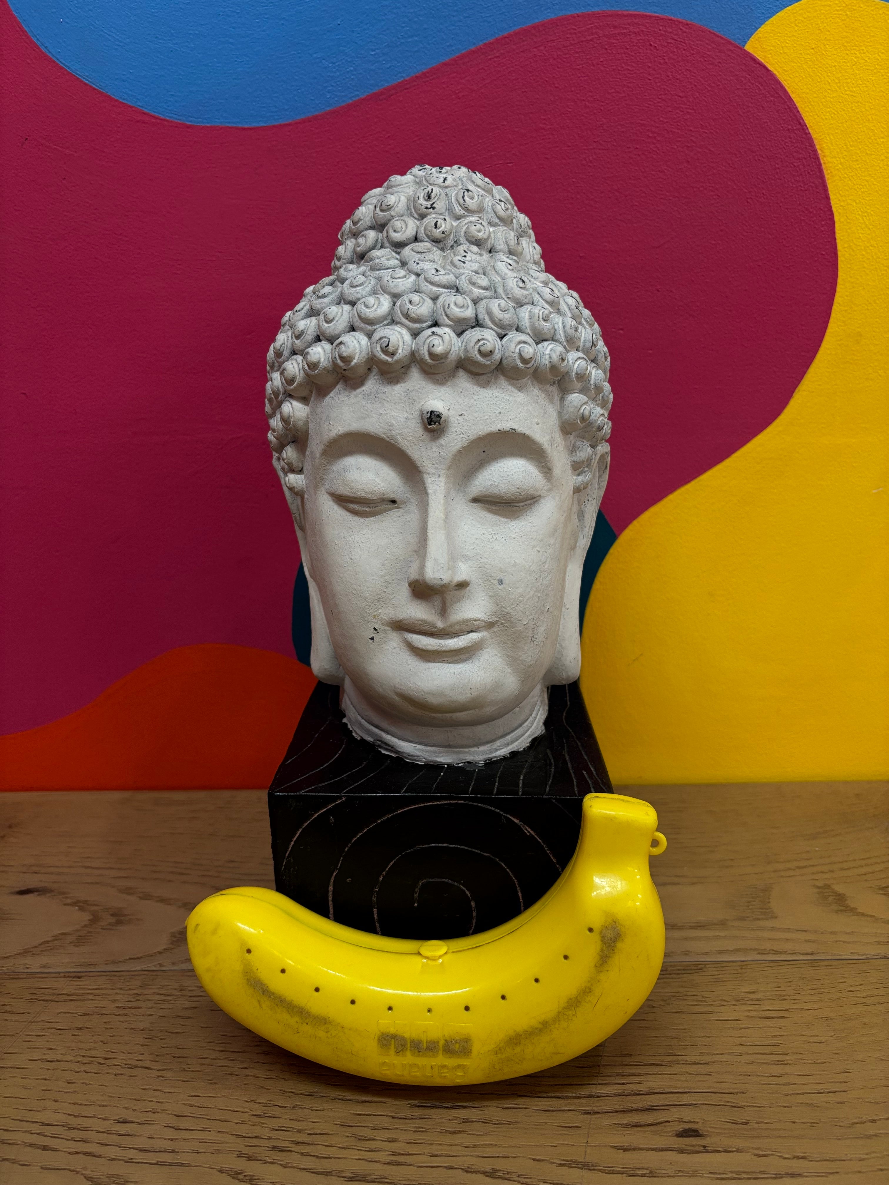 Buddha Head Statue - White