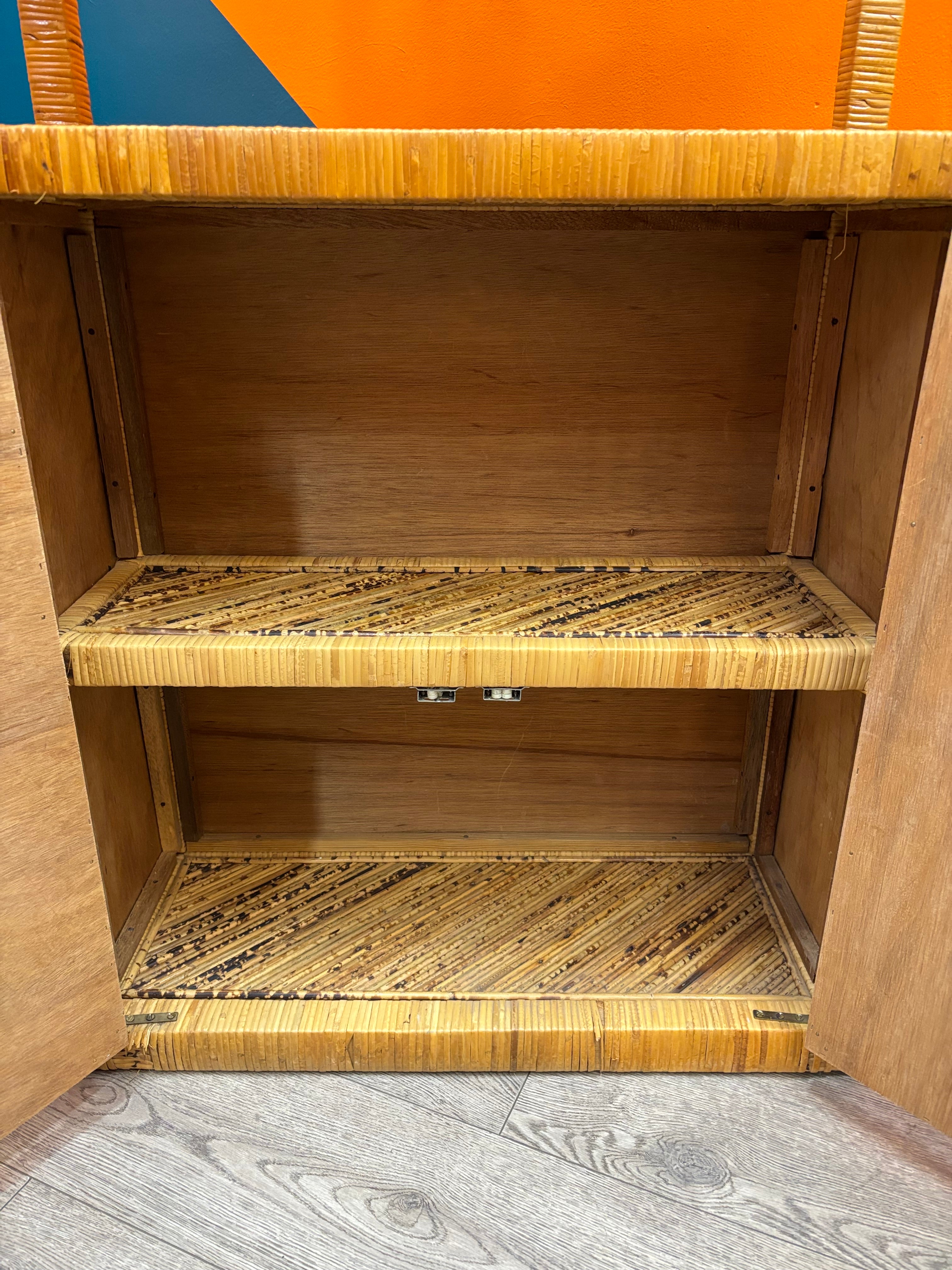 Tall Rattan Shelf