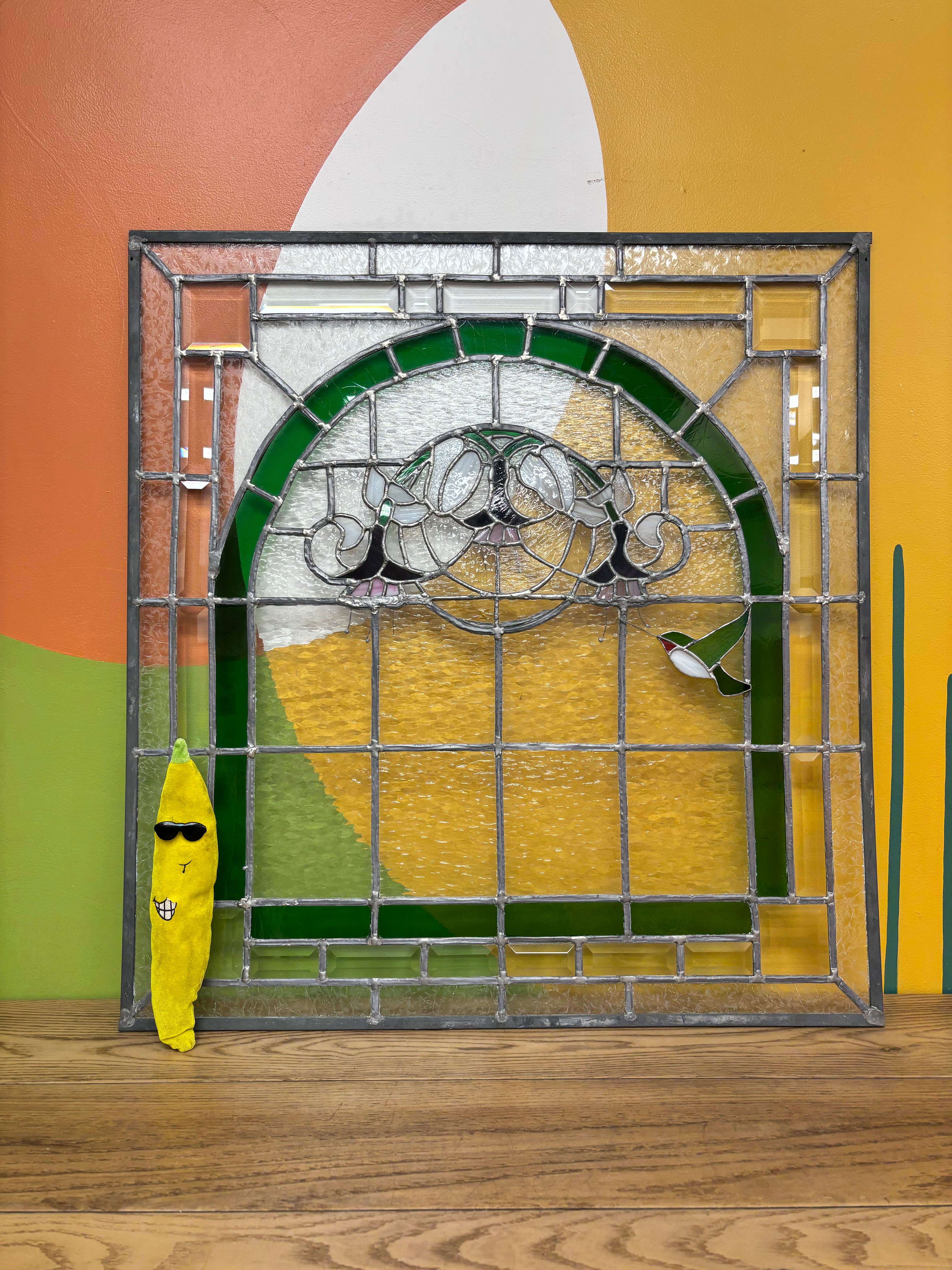 Large Stained Glass Window Panel