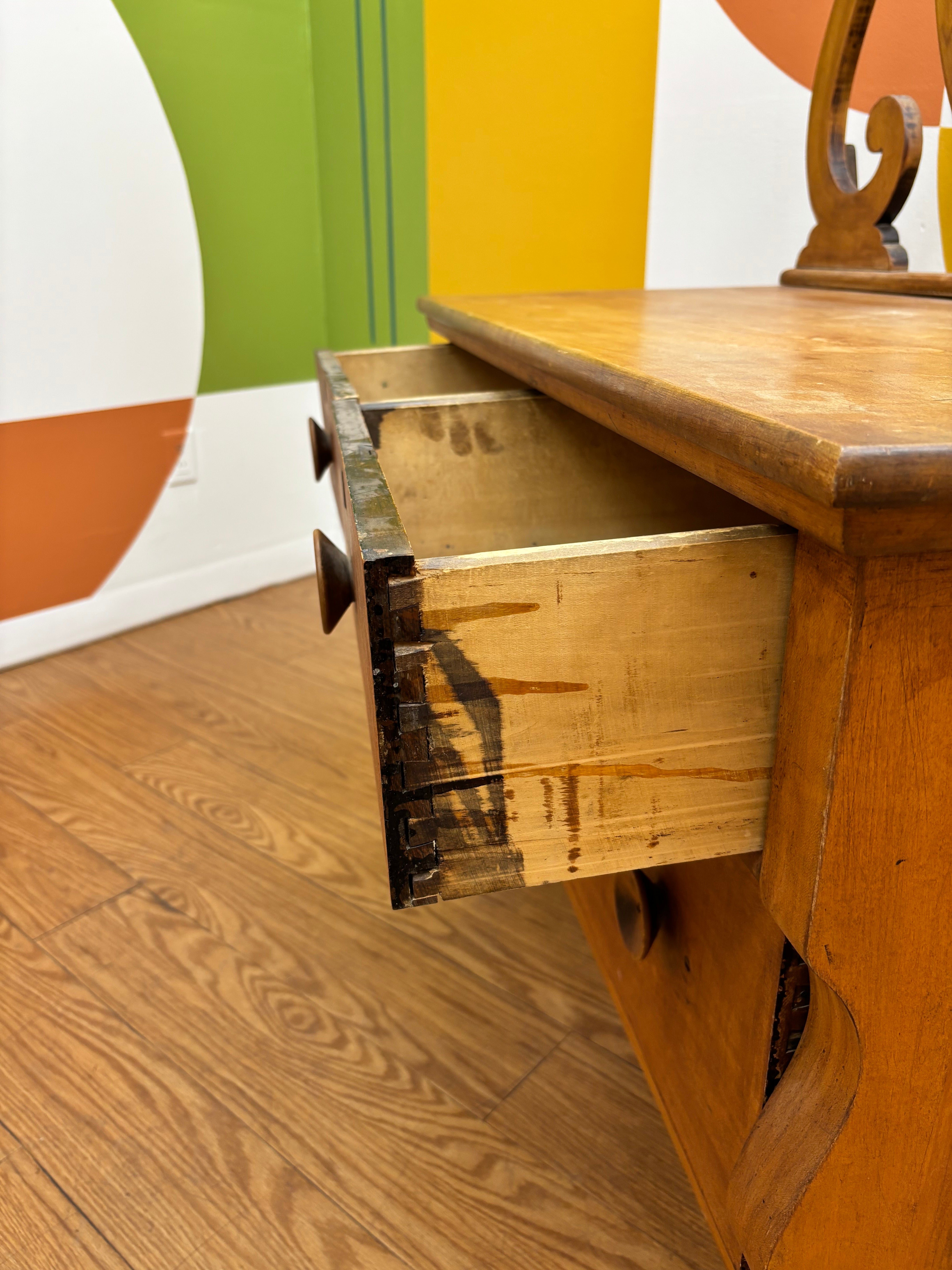 Wood Dresser with Mirror