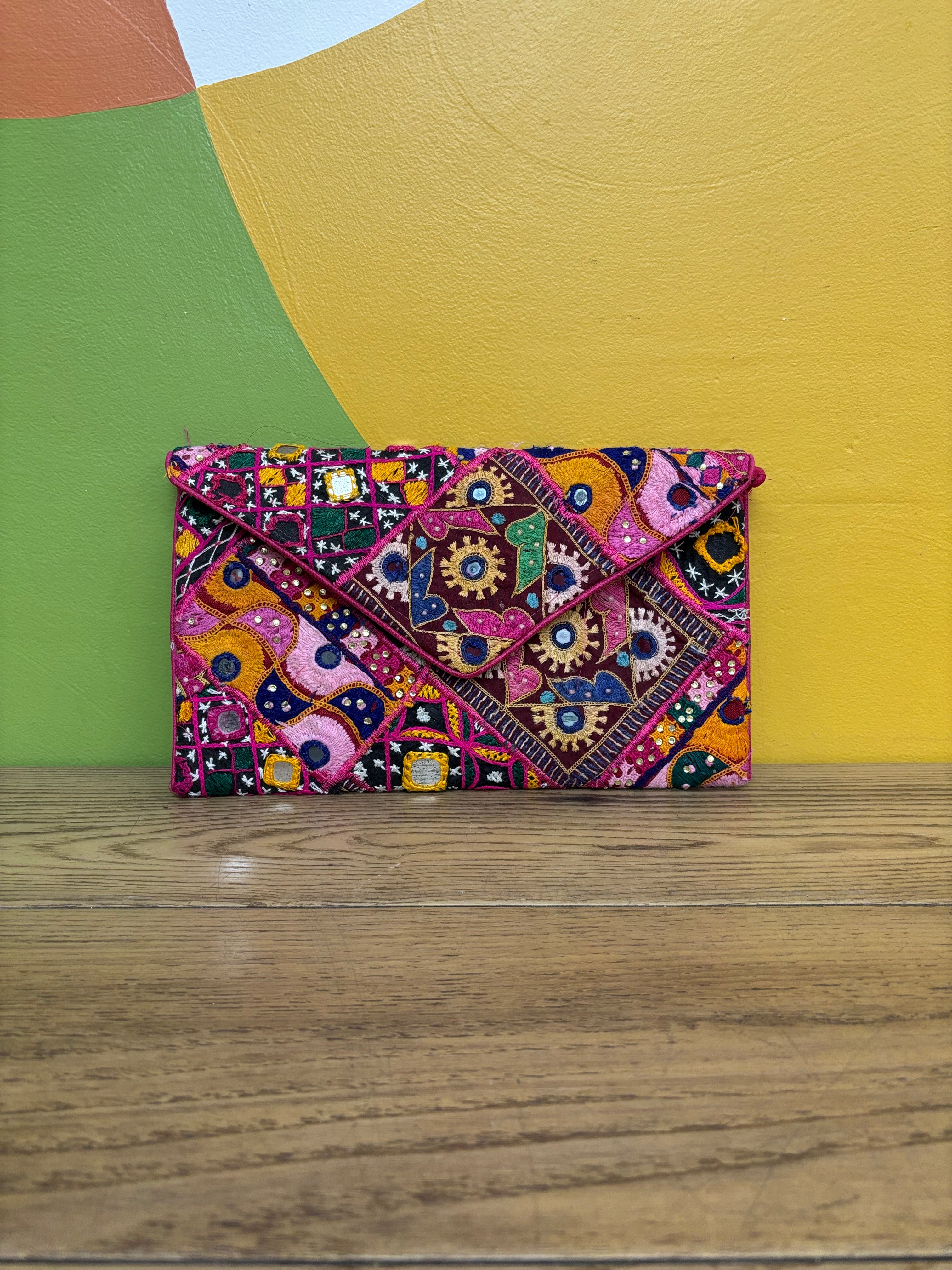 Embroidered Clutch