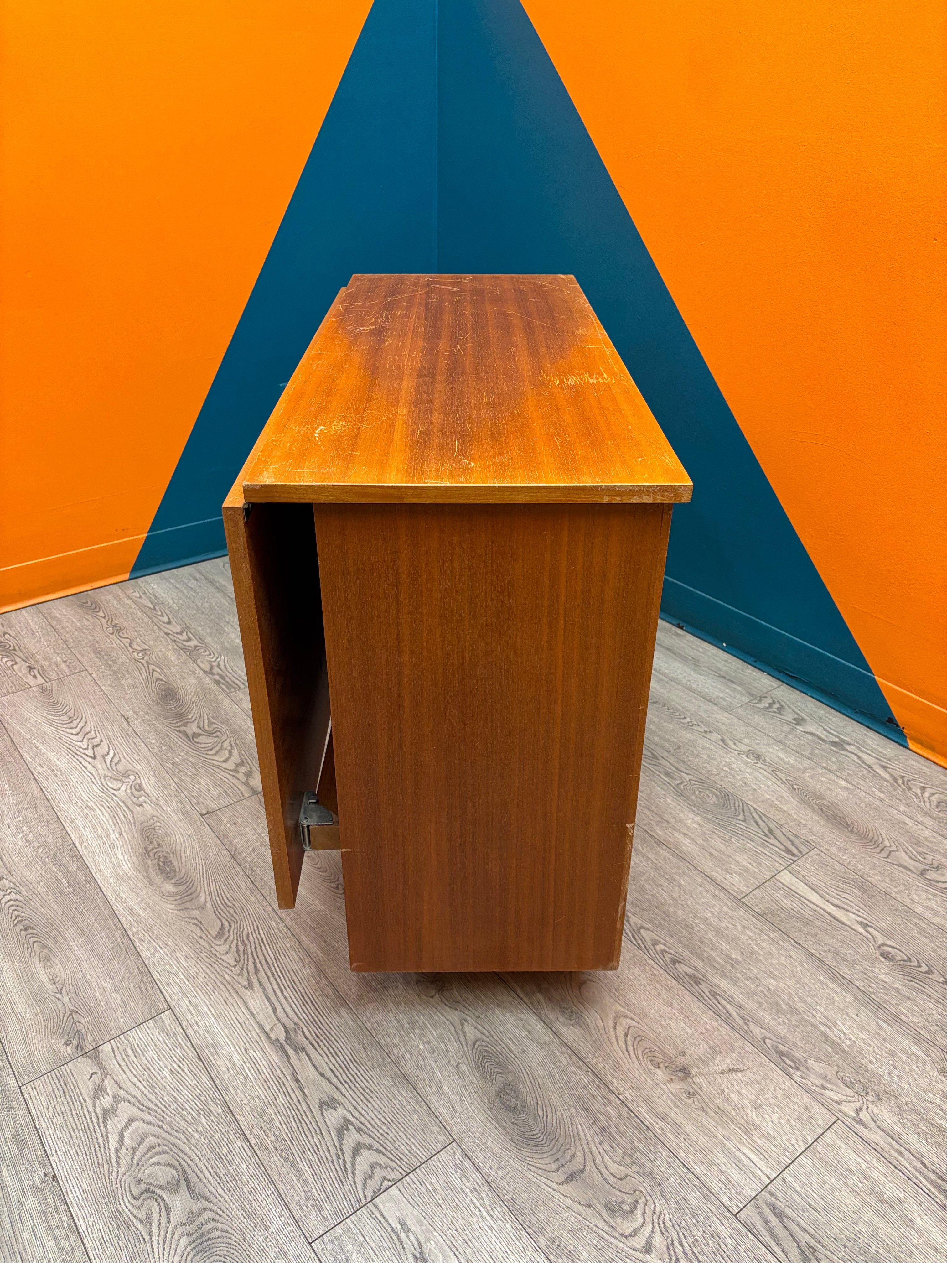 Drop Leaf Wood Cabinet
