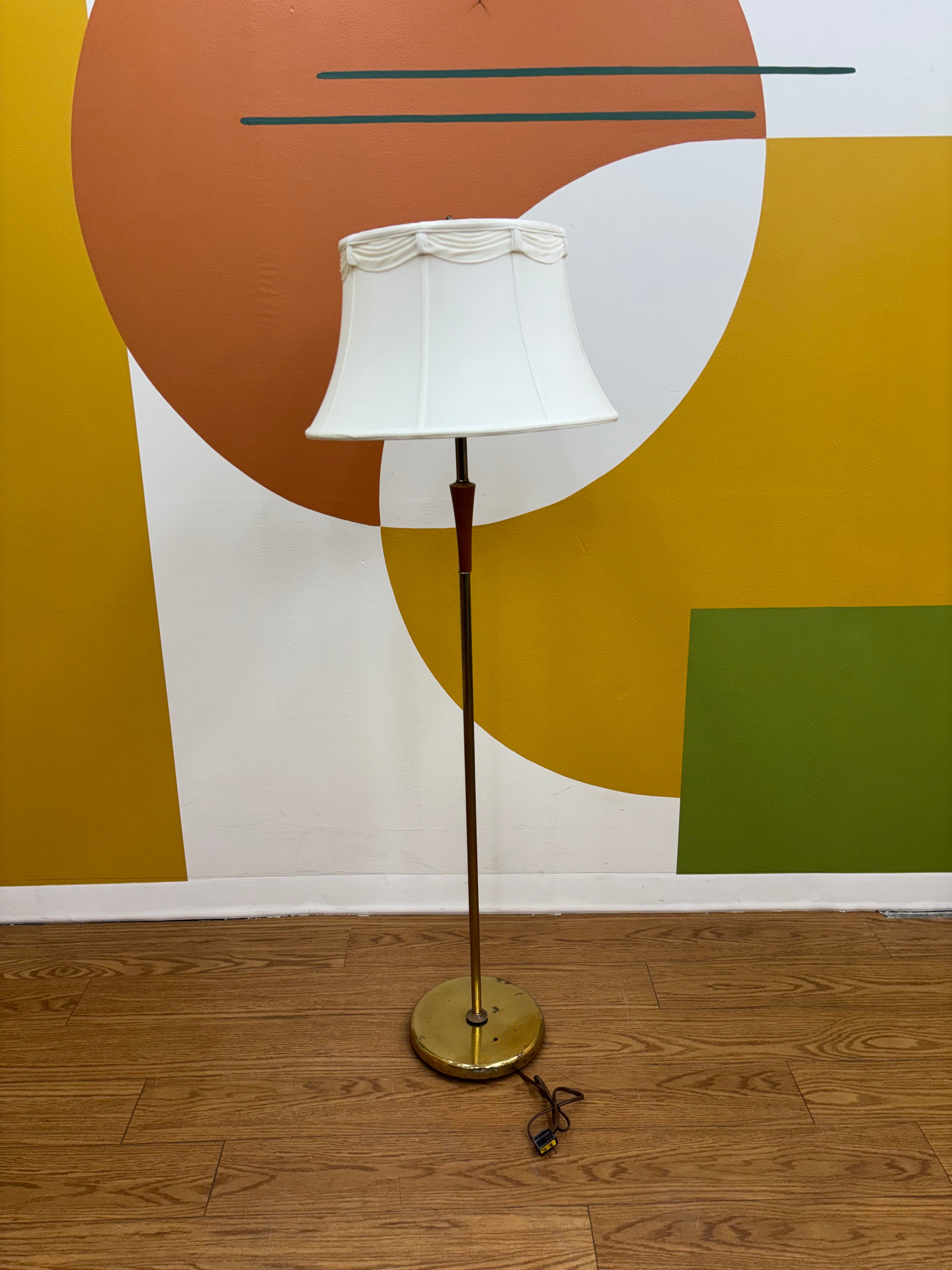 Floor Lamp with White Shade
